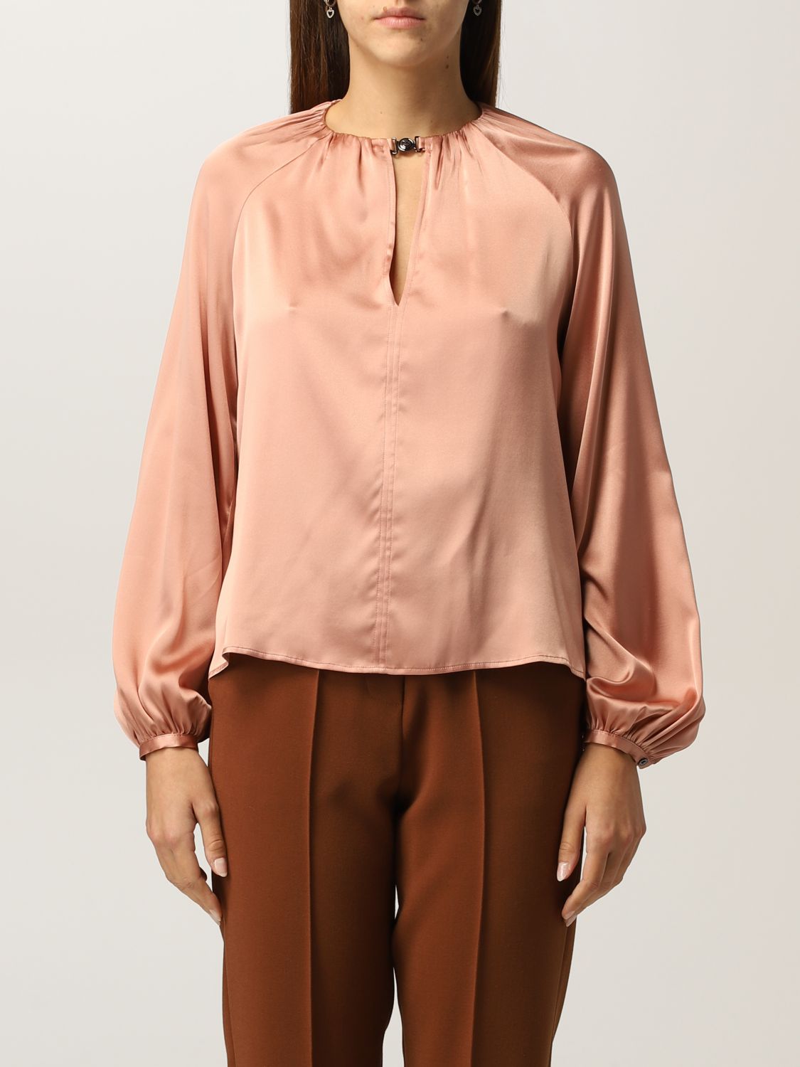 Top e Bluse Pinko: Blusa elegante Pinko in seta rosa 1