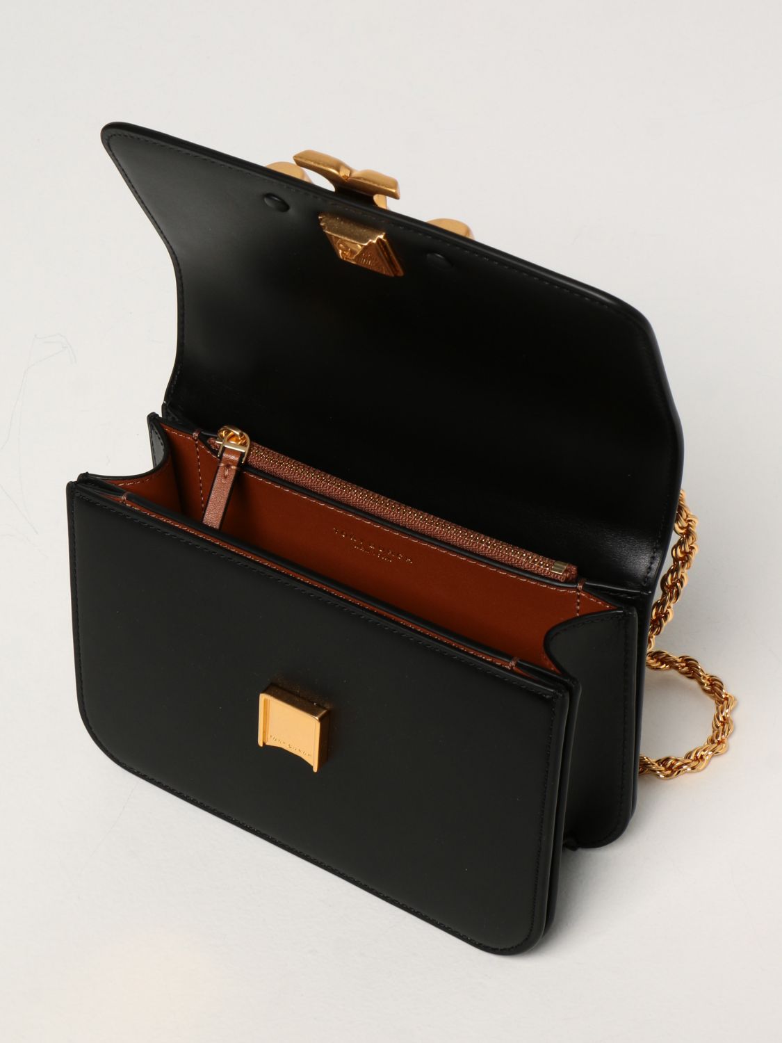 TORY BURCH: Eleanor leather bag - Black | Tory Burch crossbody bags 73589  online on 