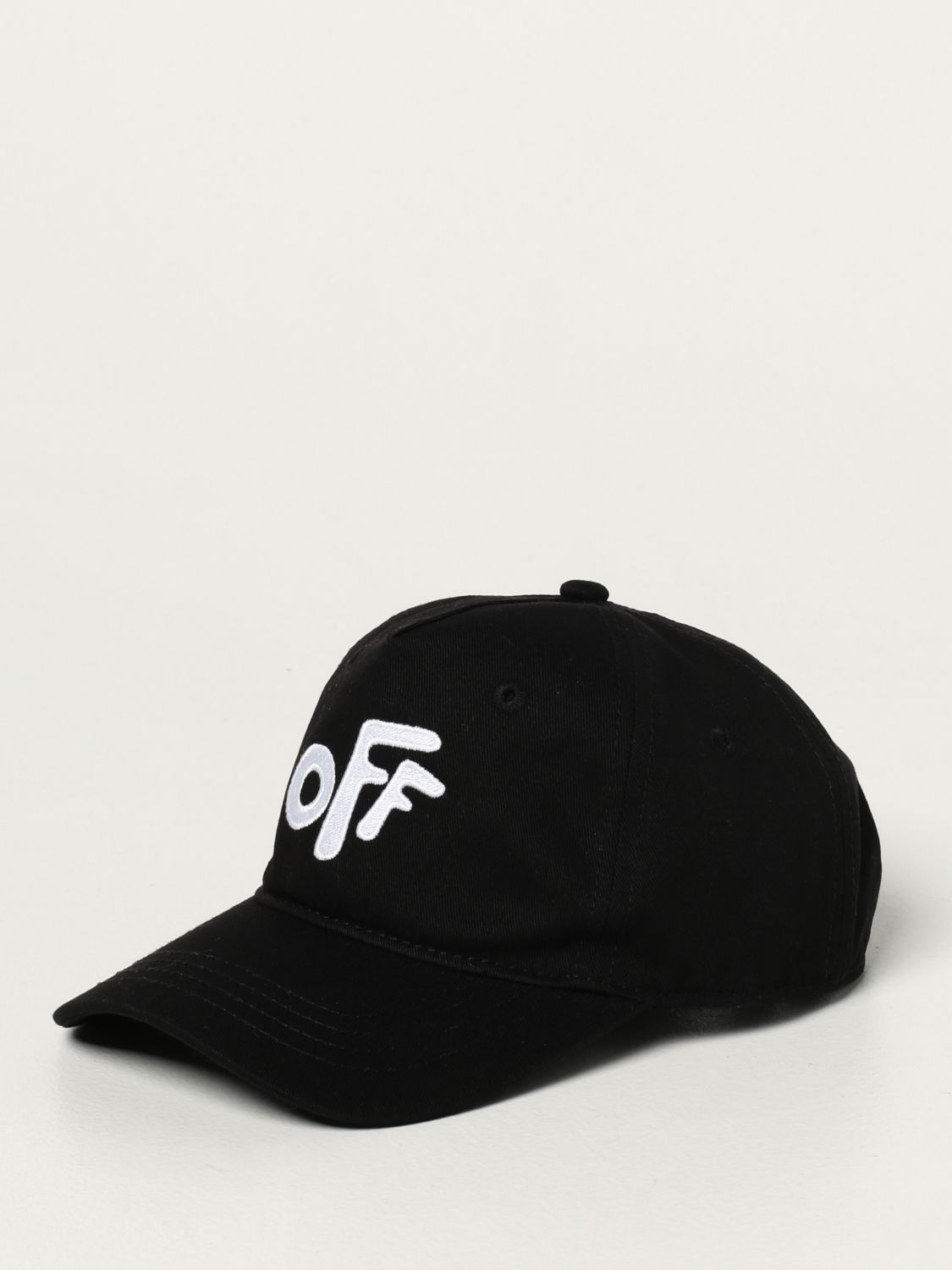 OFF WHITE: cotton cap with embroidered logo Hat Off Kids Black | Hat Off White OBLB001F21FAB001 GIGLIO.COM