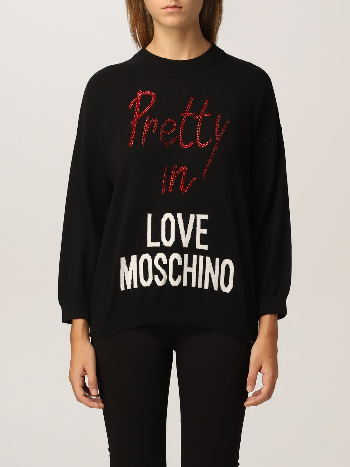 Love Moschino Outlet: Jumper women - Black | Jumper Love Moschino ...