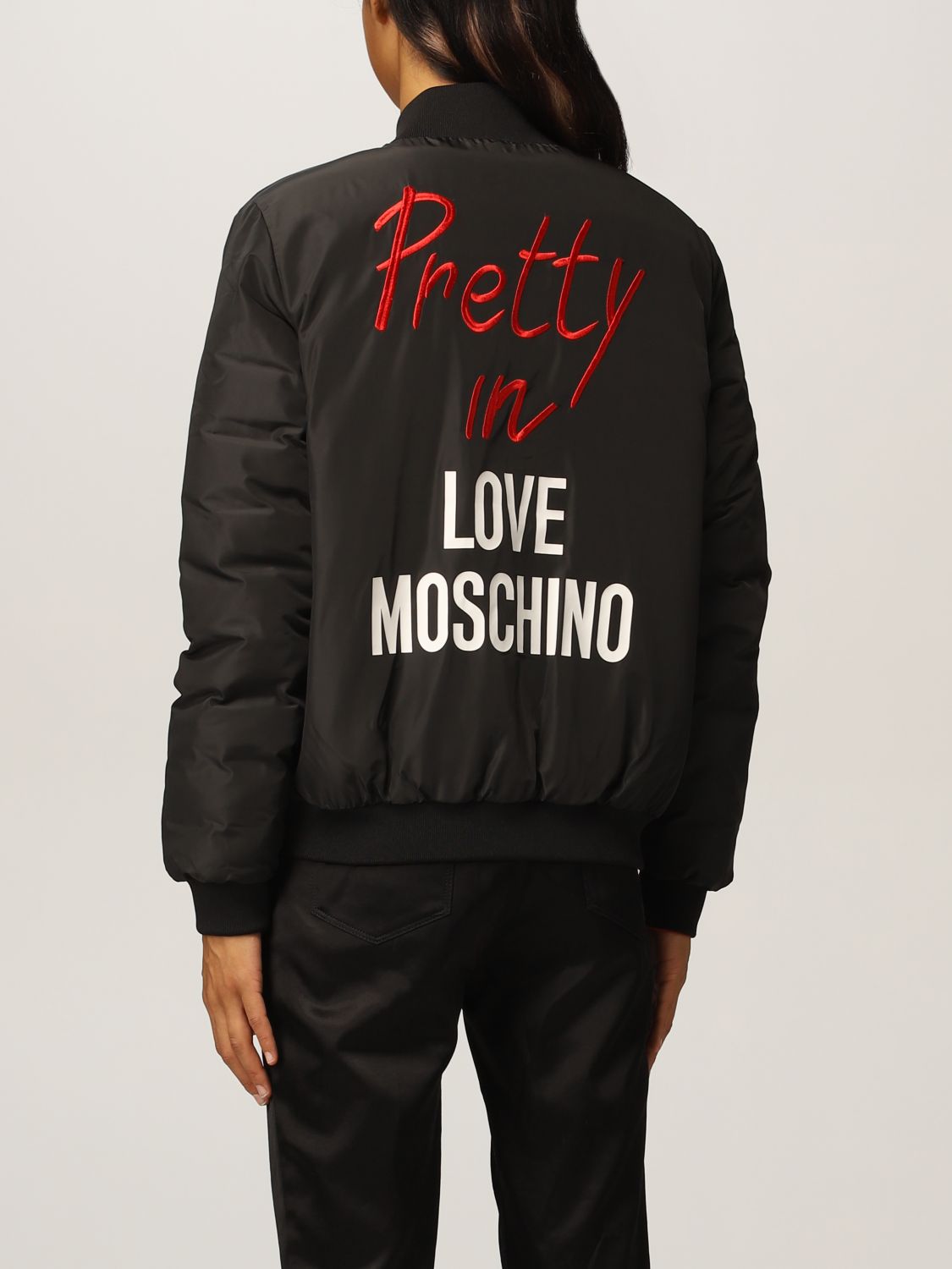 Vermelding Economisch machine LOVE MOSCHINO: nylon jacket / down jacket - Black | Love Moschino jacket  WH74101T006A online on GIGLIO.COM