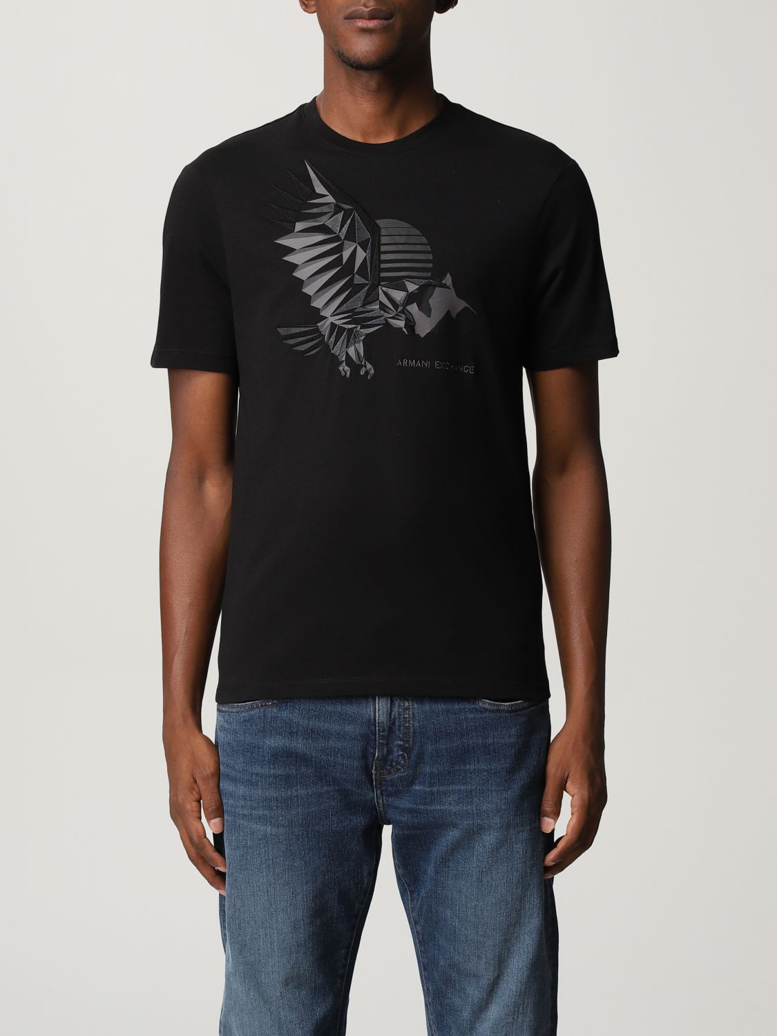 reservoir Vanding spænding ARMANI EXCHANGE: T-shirt in cotton jersey with eagle print - Black | Armani  Exchange t-shirt 6KZTBD ZJ5TZ online on GIGLIO.COM