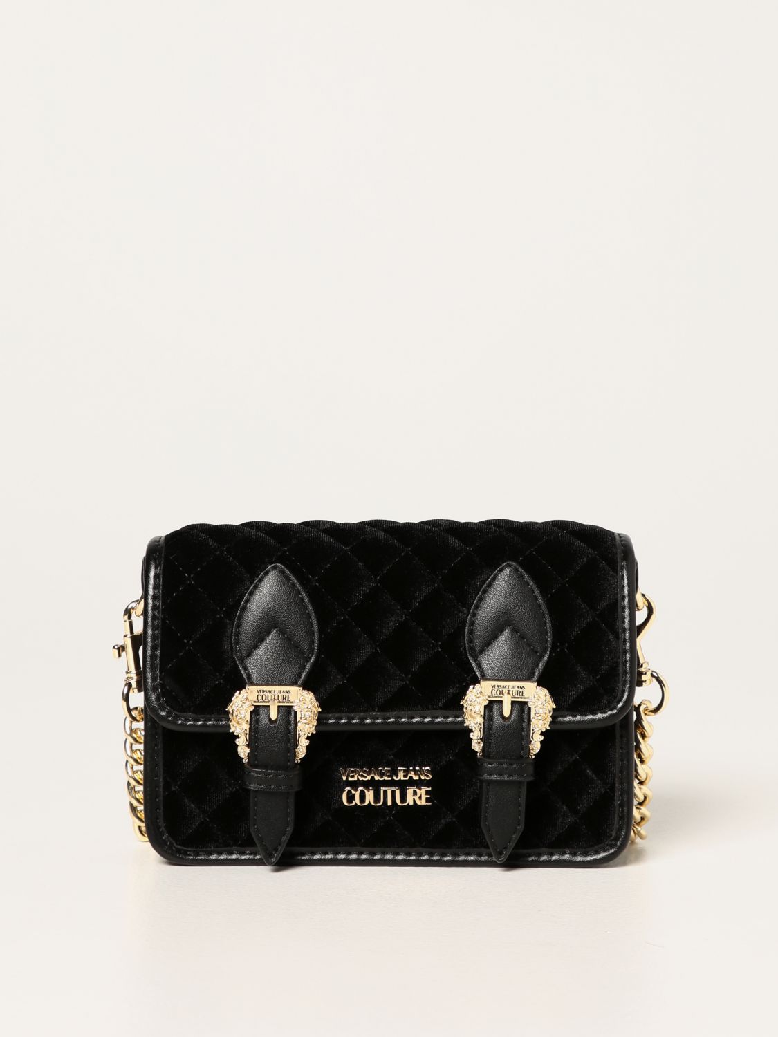 Mini bag Versace Jeans Couture: Versace Jeans Couture velvet bag black 1