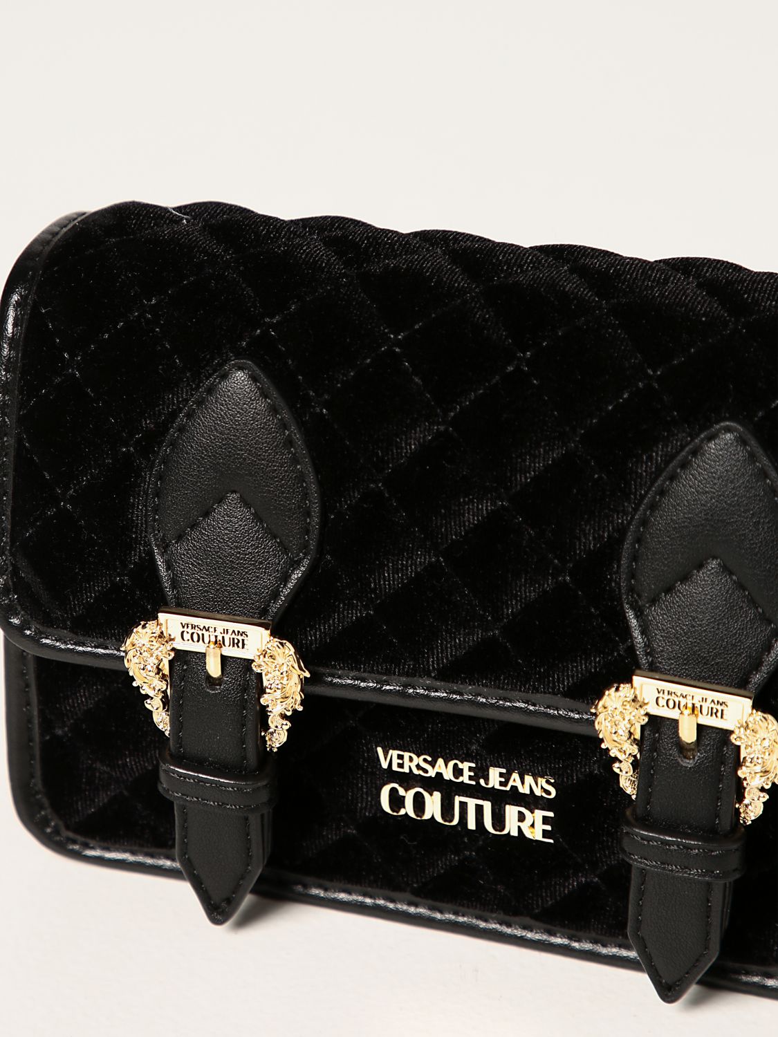 Mini bag Versace Jeans Couture: Versace Jeans Couture velvet bag black 3