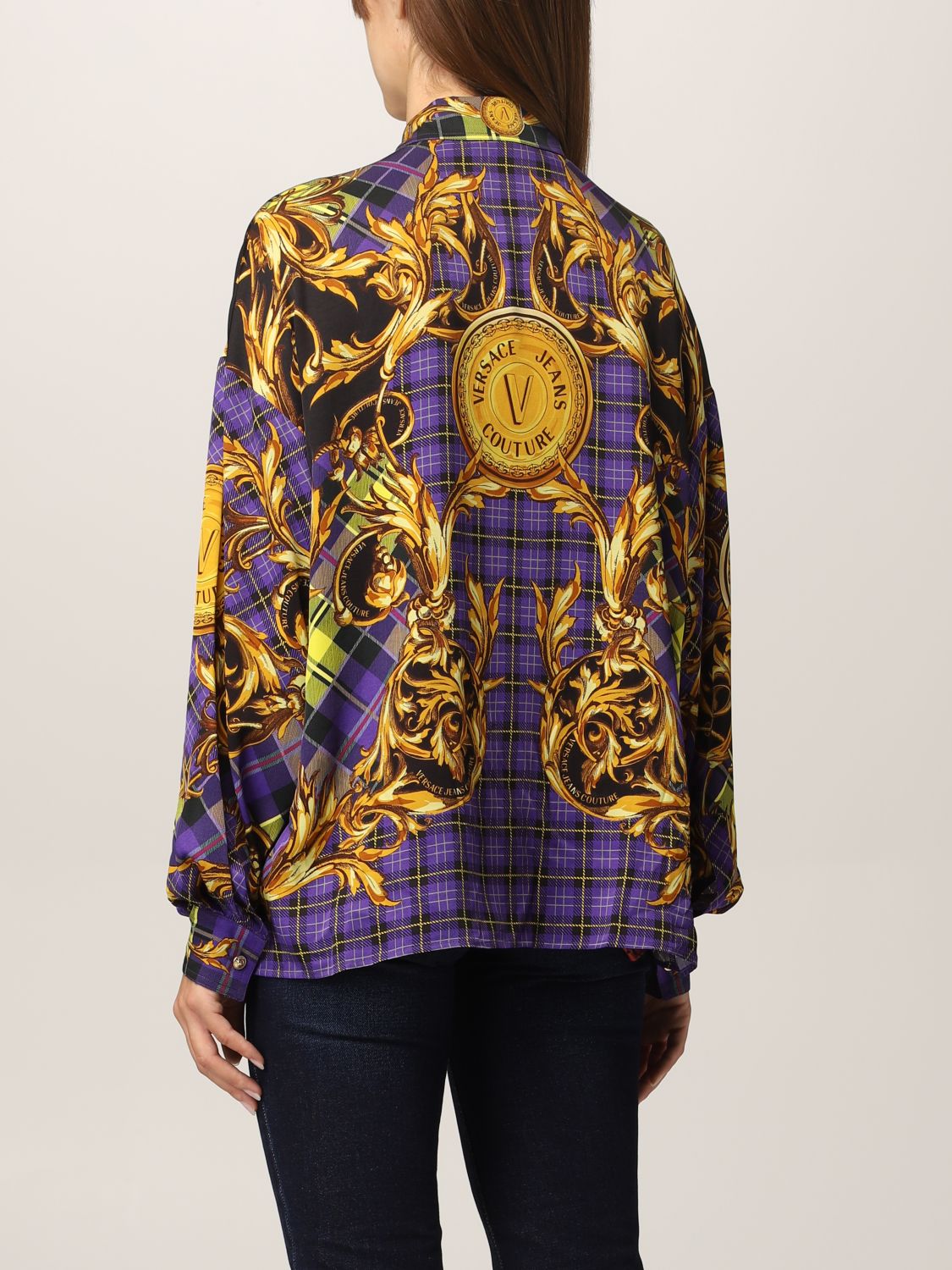 Camisa Versace Jeans Couture: Camisa mujer Versace Jeans Couture violeta 3