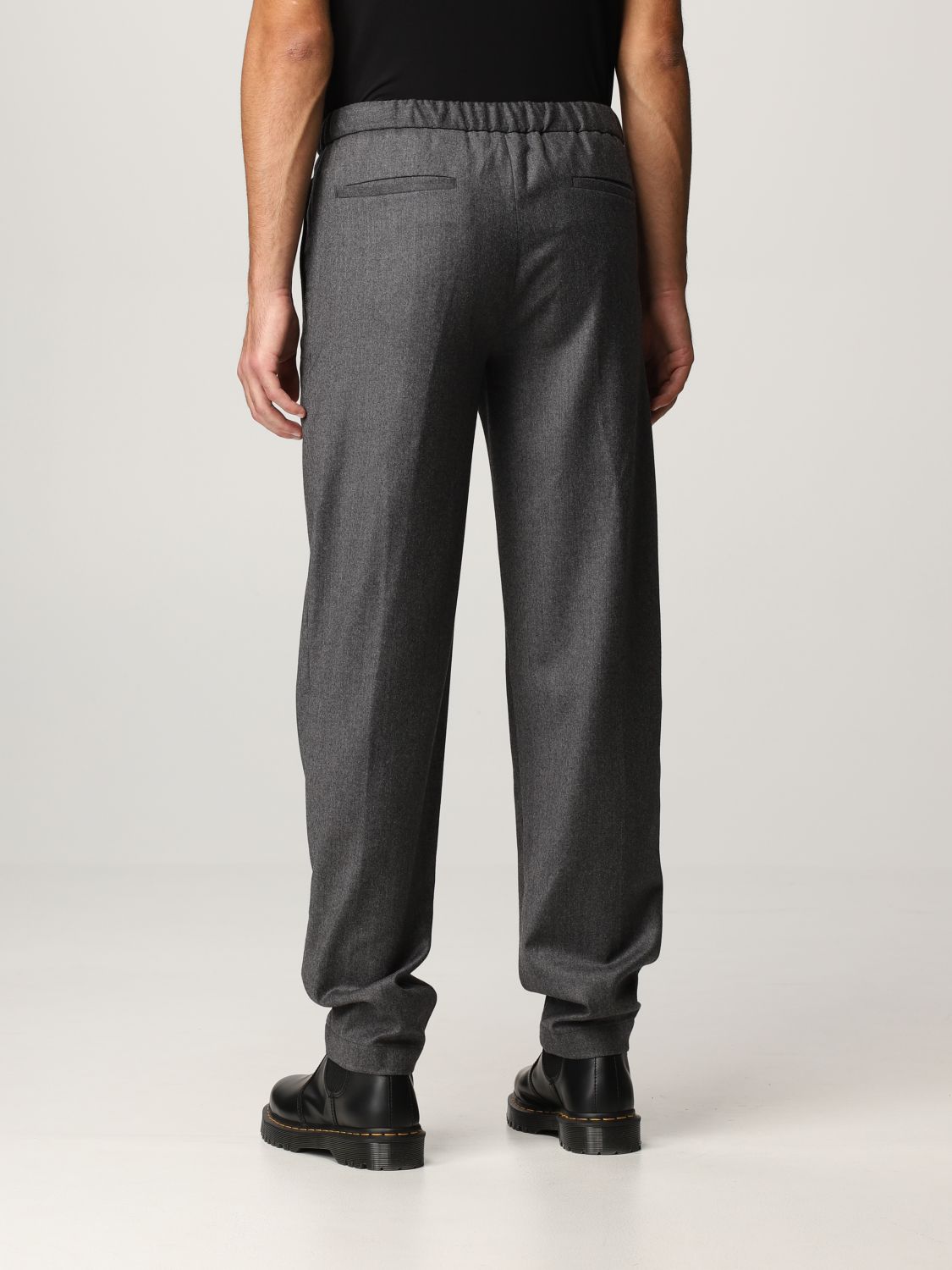 EMPORIO ARMANI: pants in viscose blend - Grey | Emporio Armani pants B1P410  B1596 online on 