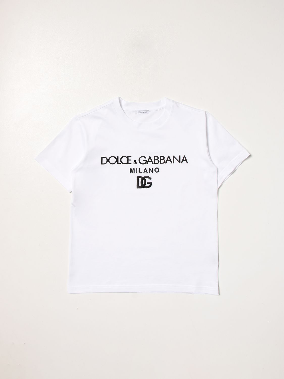 DOLCE & GABBANA: logo T-shirt - White | Dolce & Gabbana t-shirt L4JTDM ...