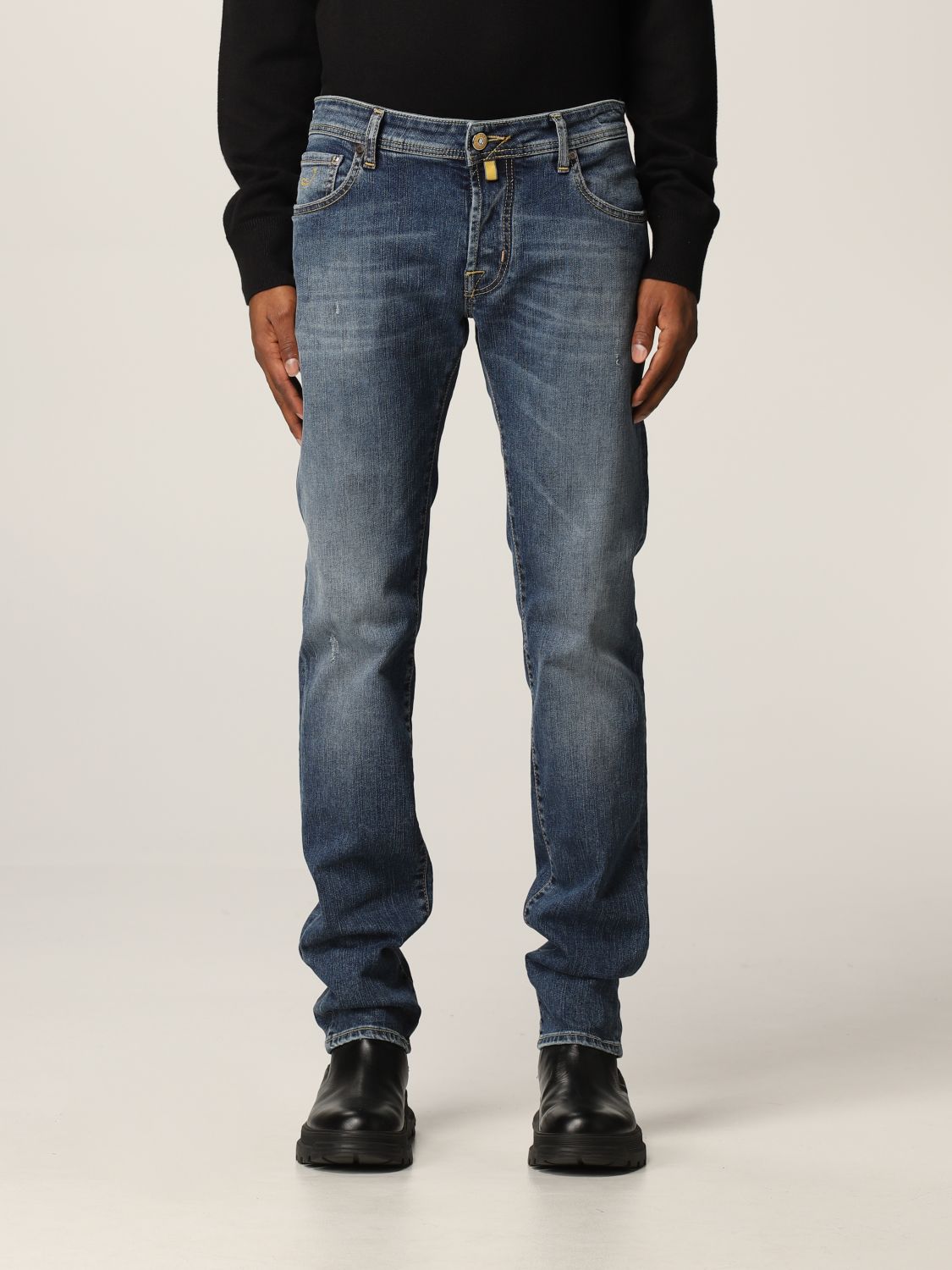 Jeans Jacob Cohen: Jeans a 5 tasche Jacob Cohen con logo blue 1