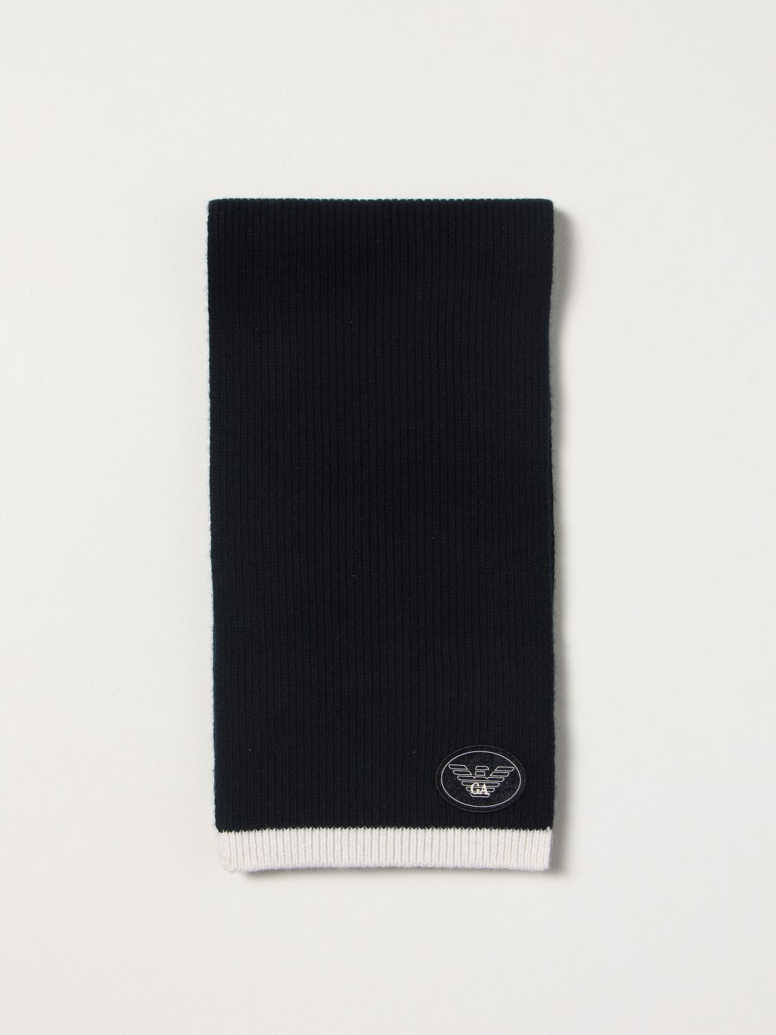 Scarf boy Emporio Armani: Emporio Armani scarf in virgin wool with logo navy 1