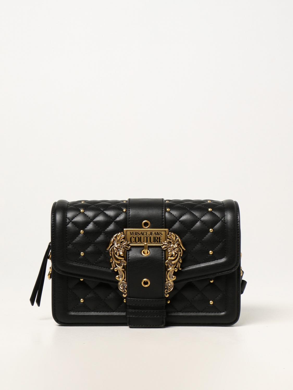 VERSACE JEANS COUTURE shoulder bag in synthetic leather Black