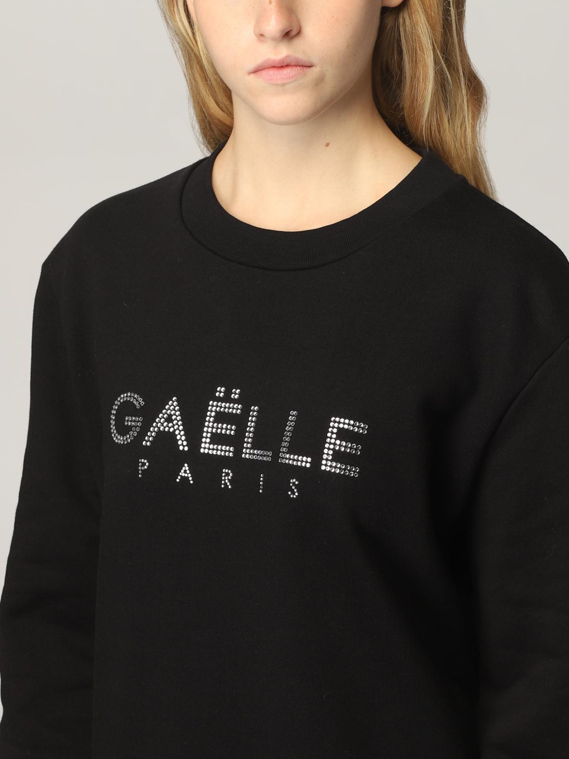 GAËLLE PARIS: Abito in cotone con strass e frange - Nero | Abito Gaëlle  Paris GBDSA10734 GIGLIO.COM