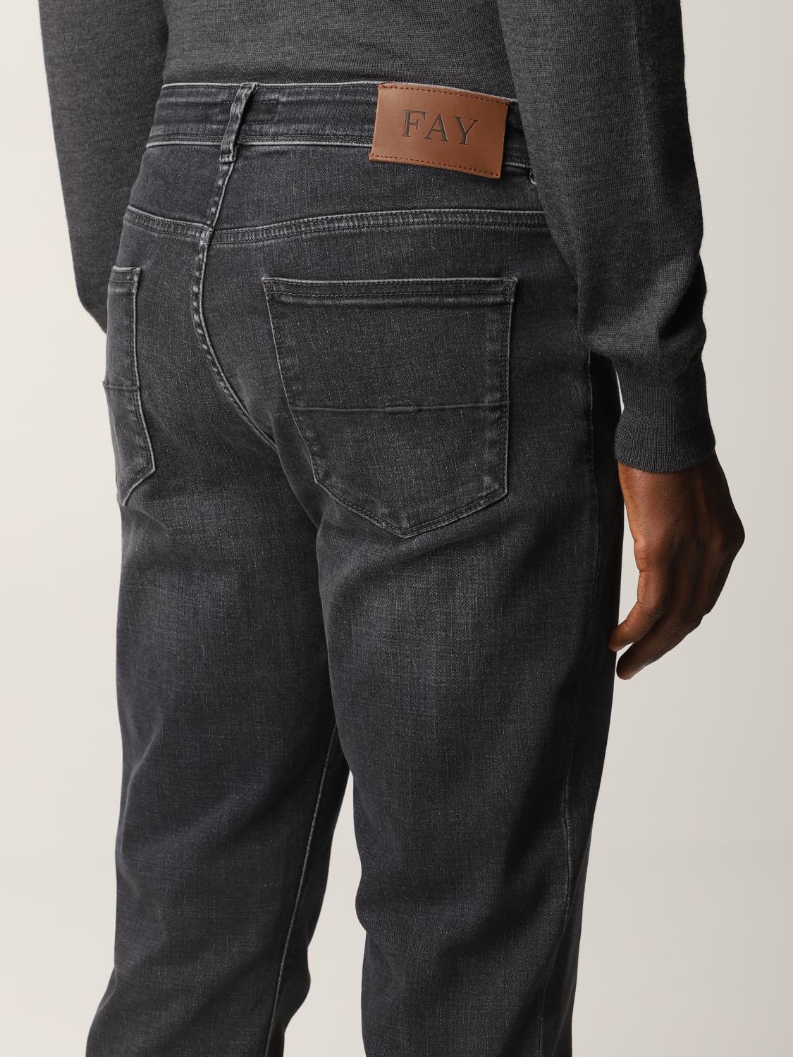 FAY: Pants men - Charcoal | Jeans Fay NTM8243197L PAF GIGLIO.COM