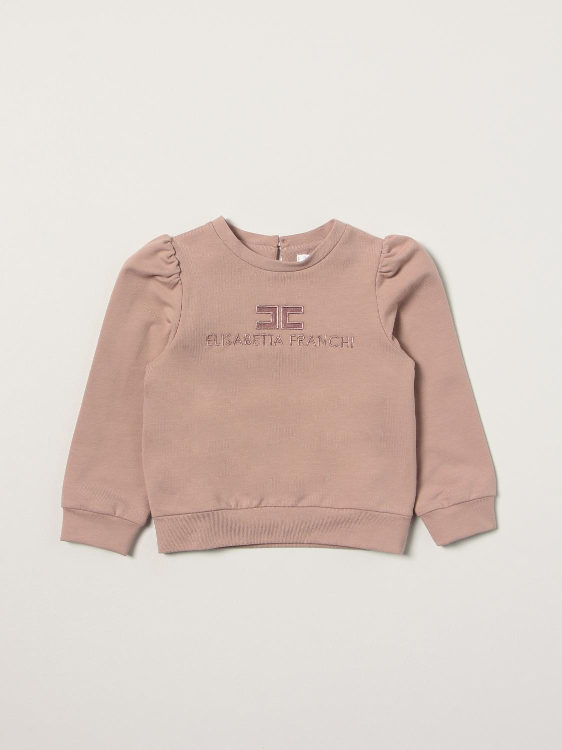 ELISABETTA FRANCHI: Felpa con logo - Glicine | Maglia Elisabetta Franchi  EGFE25FE001YE007 GIGLIO.COM