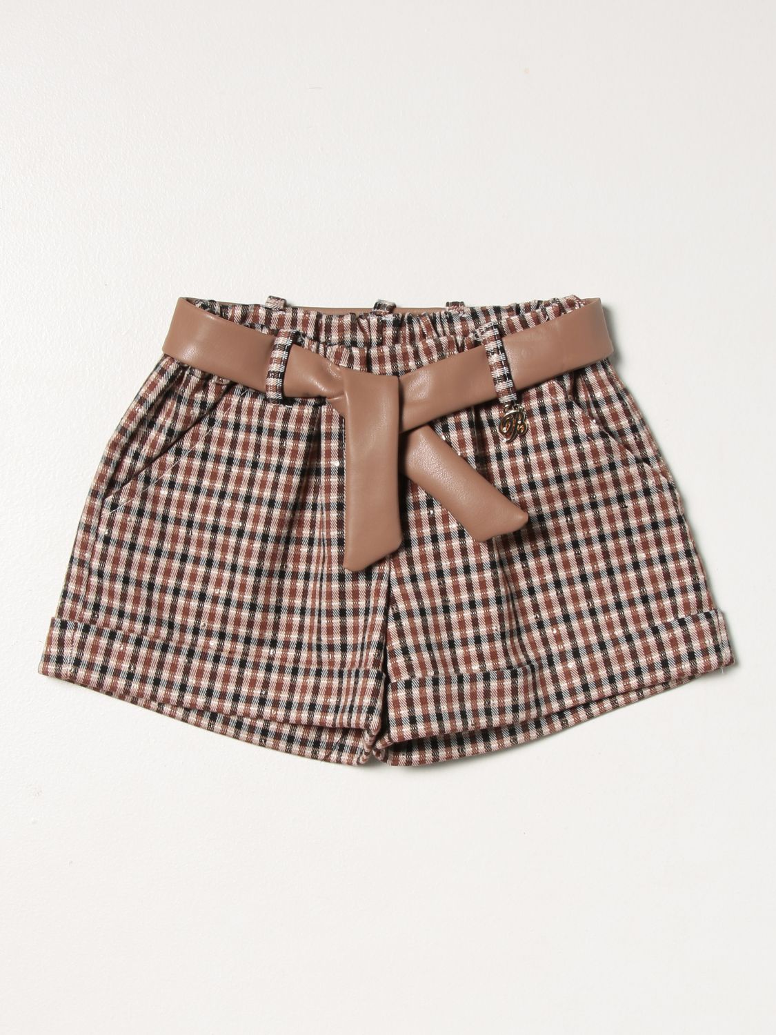 Pantalones cortos Miss Blumarine: Pantalones cortos niños Miss Blumarine marrón 1