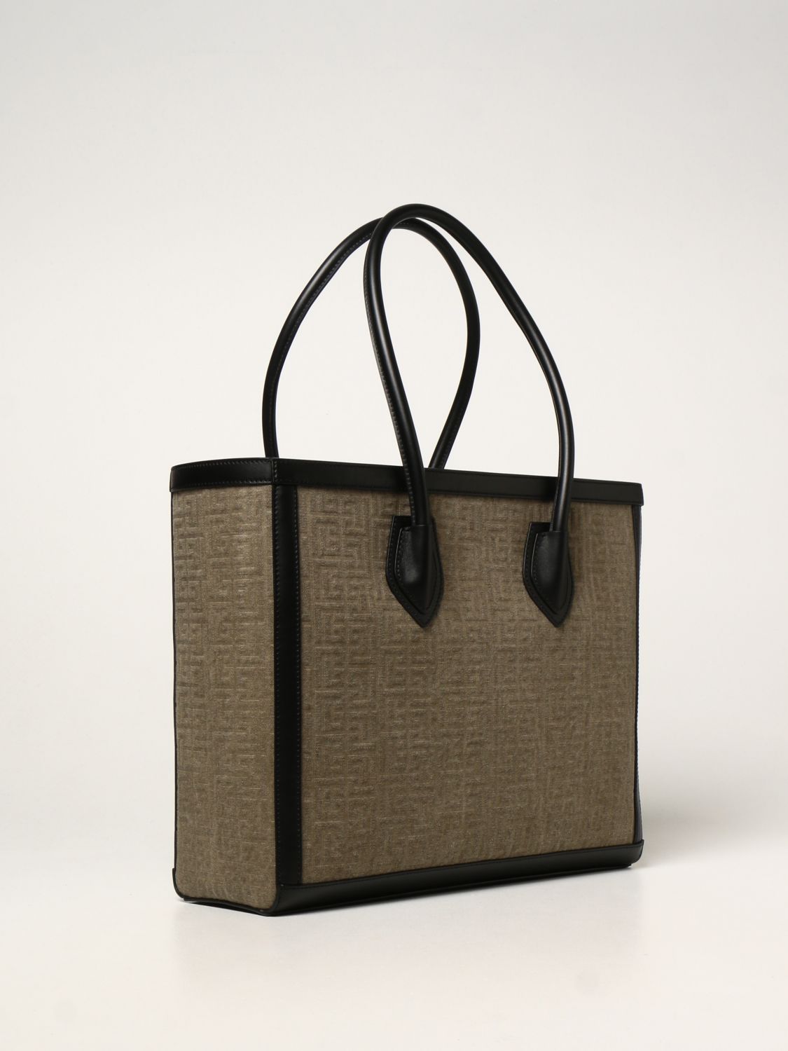 BALMAIN: tote bags for women - Kaki | Balmain tote bags WN0FE679TCEQ ...