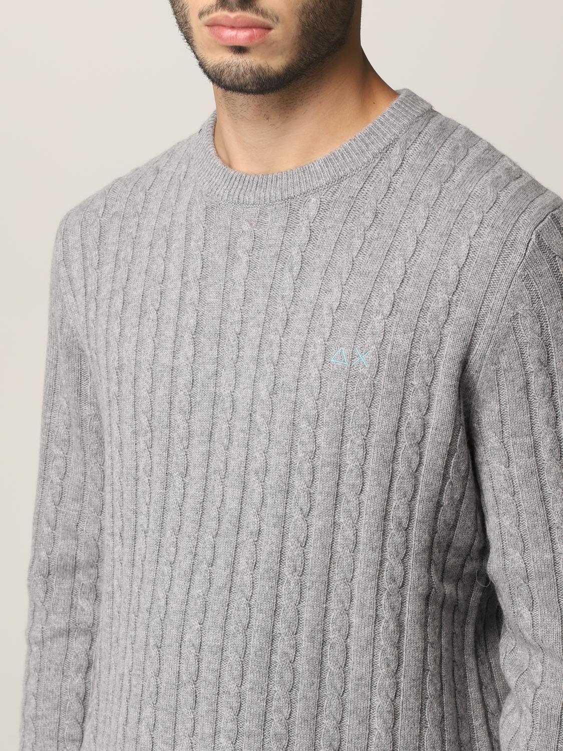 mens grey cable knit jumper