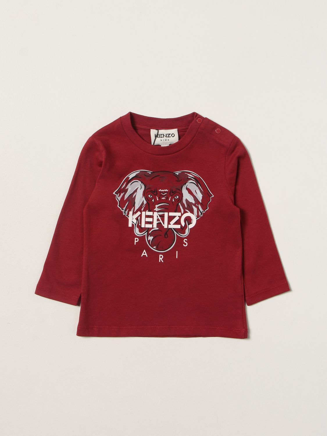 Maglia Kenzo Junior: T-shirt Kenzo Junior con Elefante Kenzo Paris rosso 1