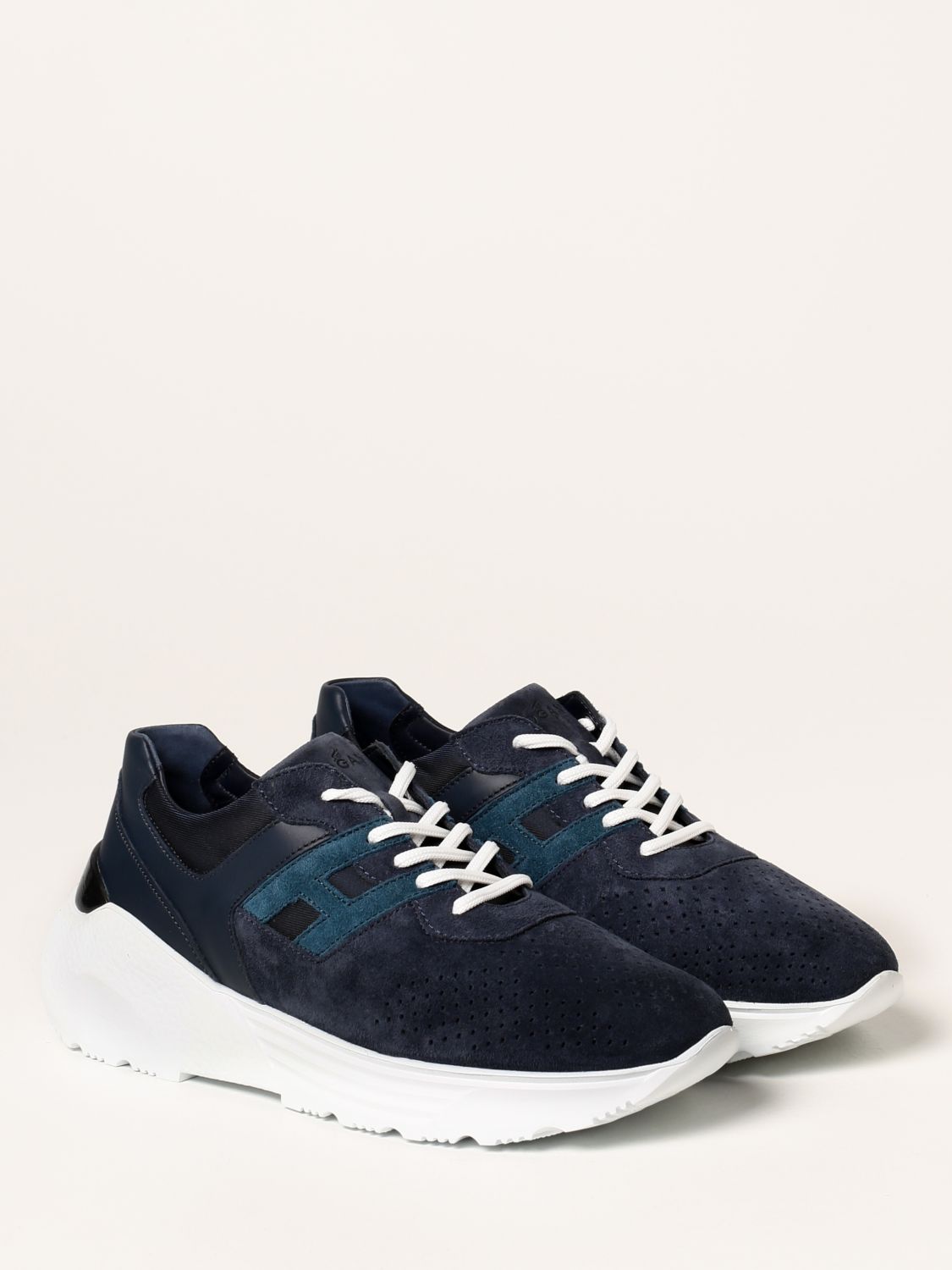 HOGAN: Active One trainers in suede - Blue | Trainers Hogan HXM4430BR10 ...