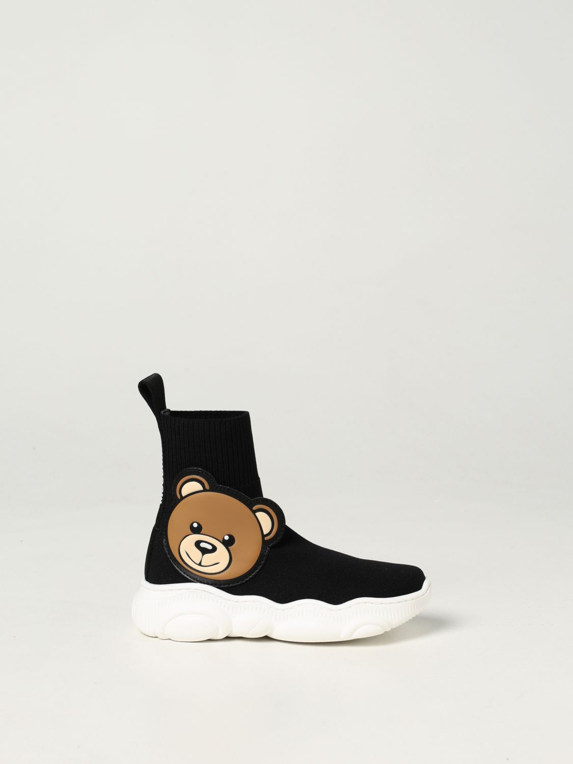 Shoes Moschino Kid: Moschino Kid sock trainers with Teddy black 1
