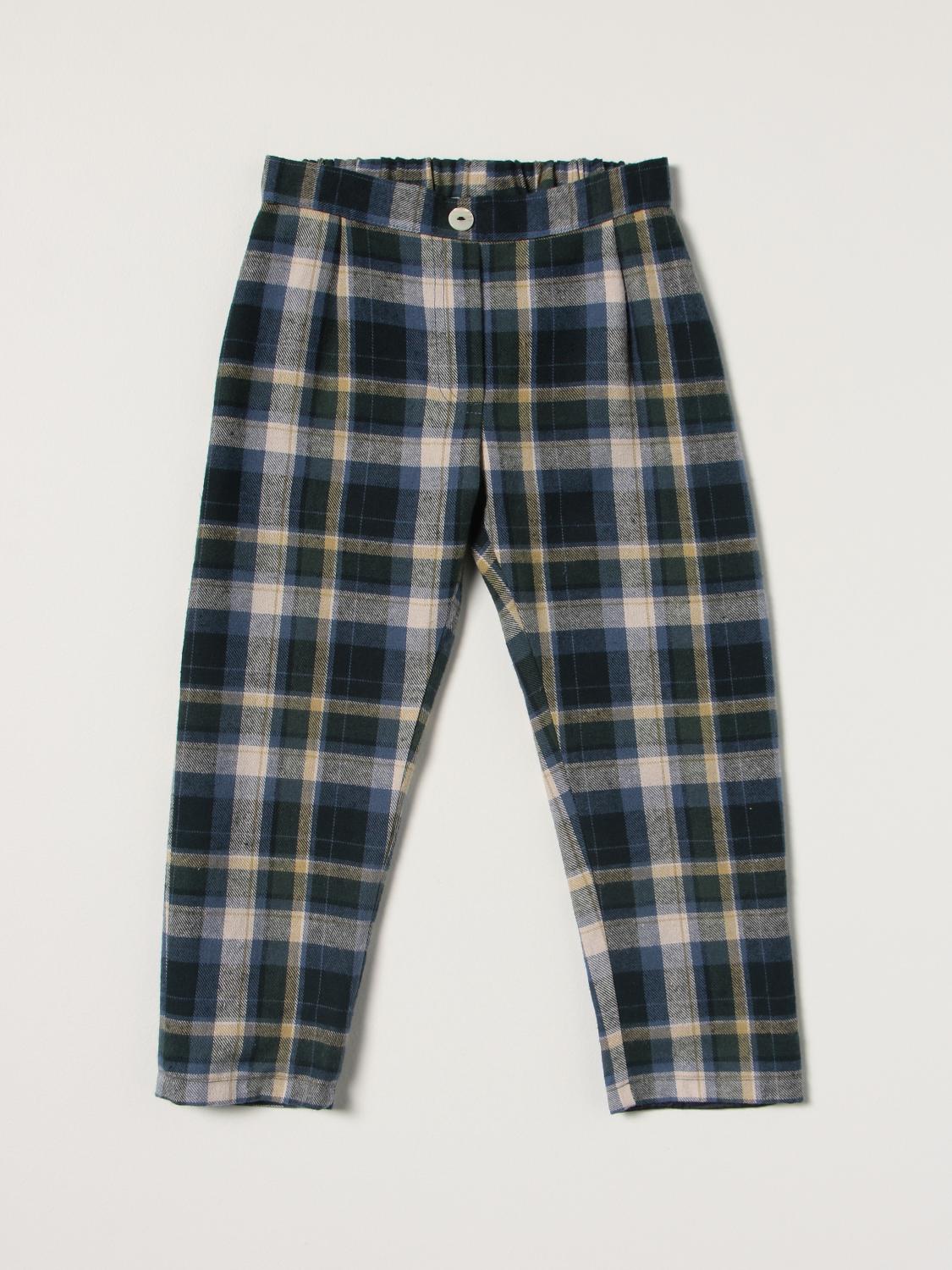 SIOLA: pants in tartan cotton blend 