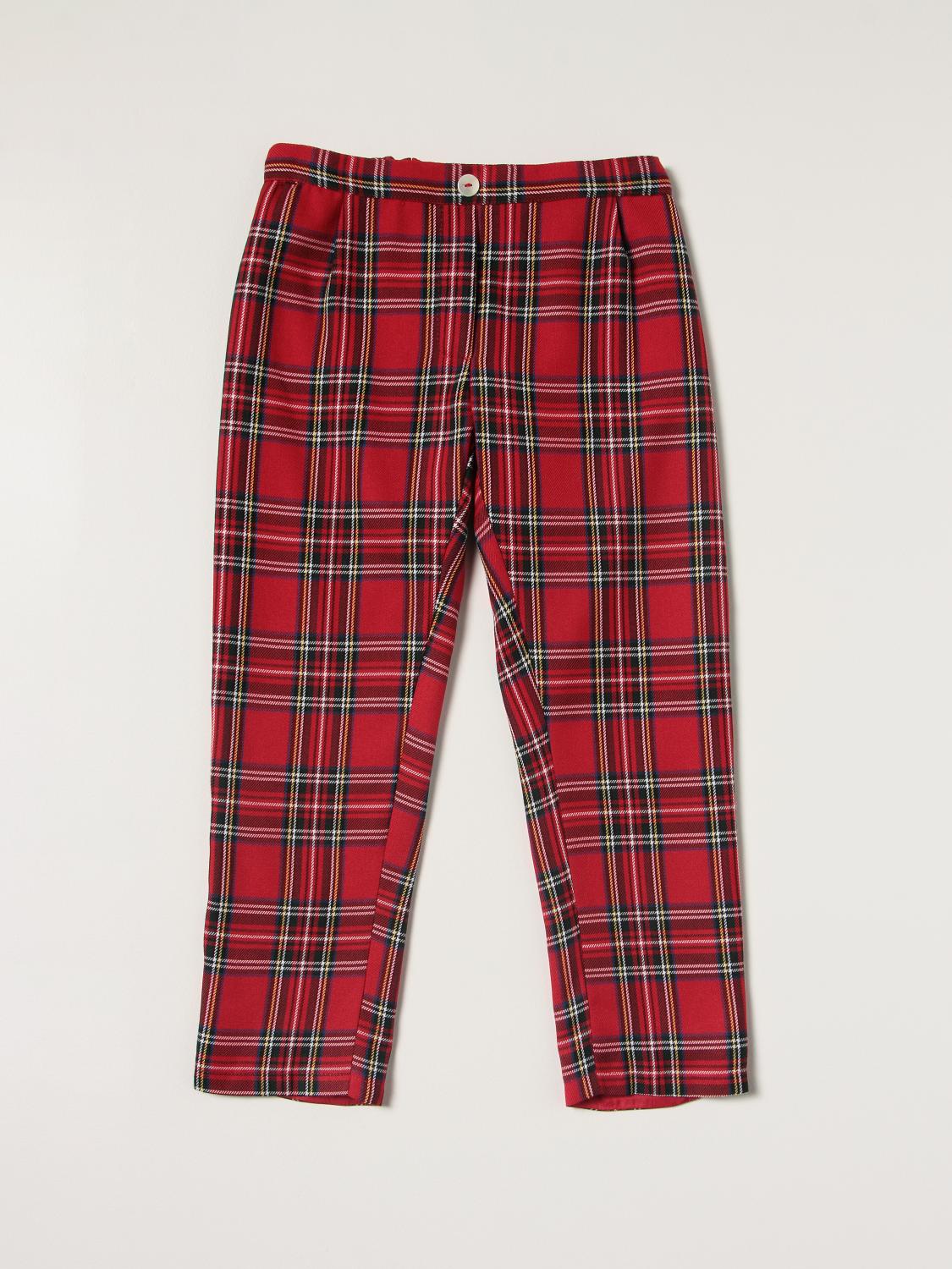 SIOLA: pants in tartan cotton blend 