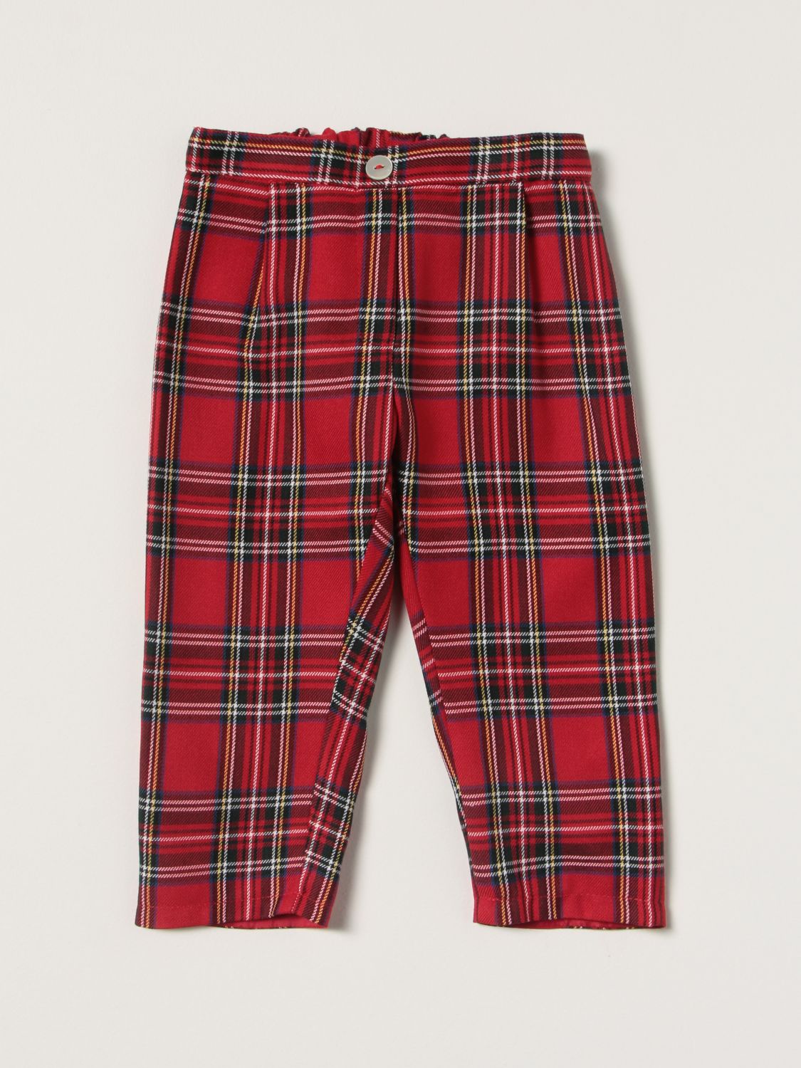 Trousers Siola: Siola trousers in tartan cotton blend red 1