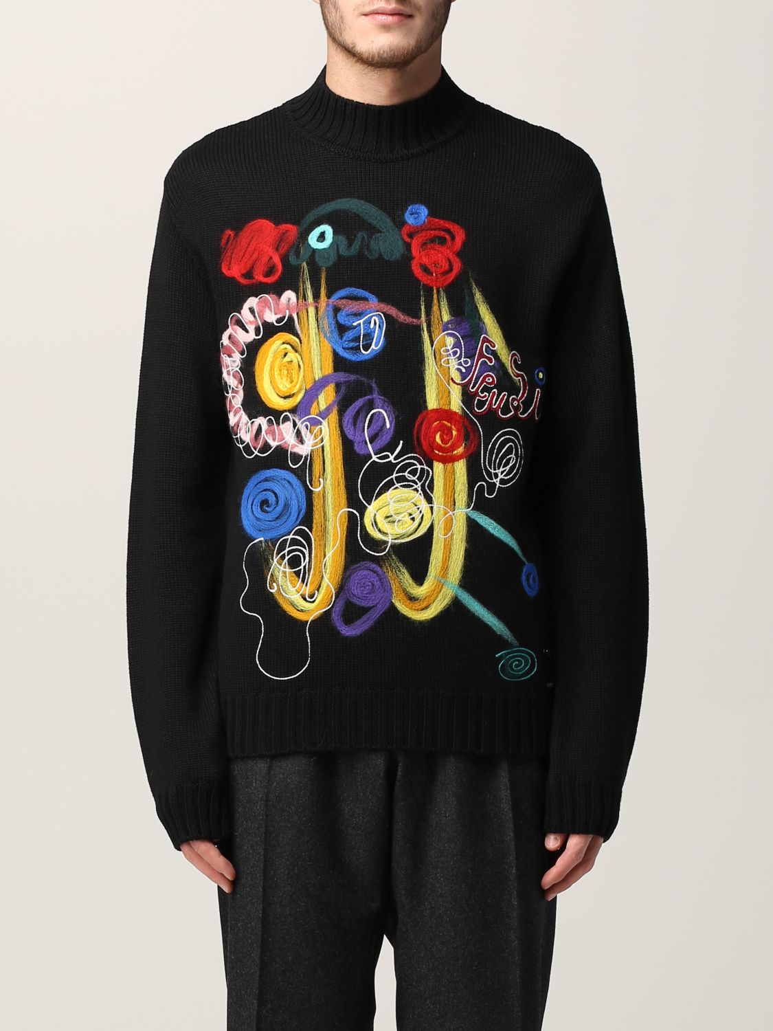 Sweater Fendi: Sweater men Fendi black 1