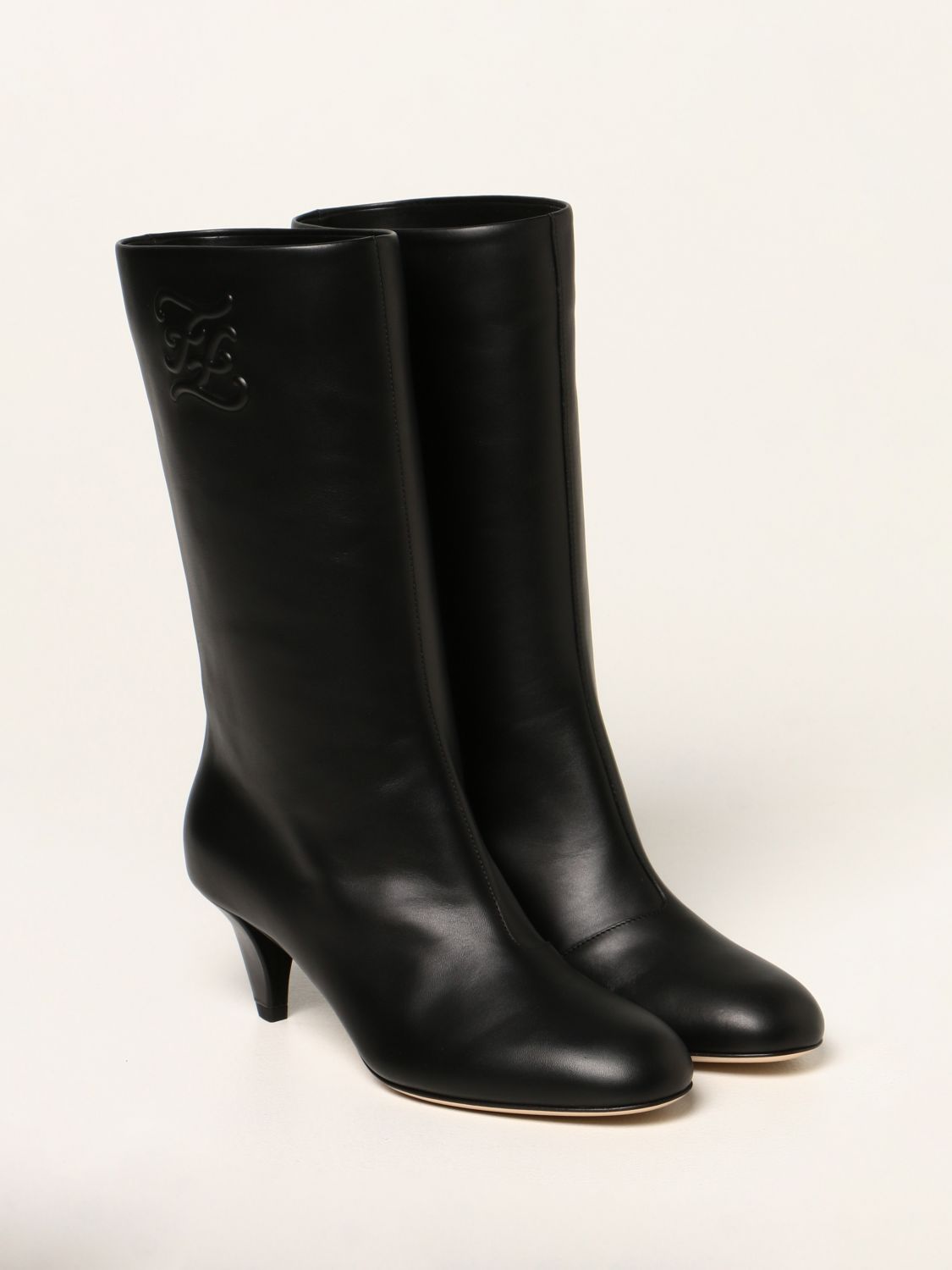 Boots Fendi: Fendi Karligraphy boots in leather black 2