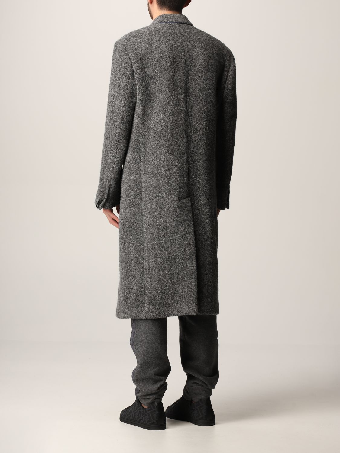 Пальто Fendi: Пальто Мужское Fendi серый 3