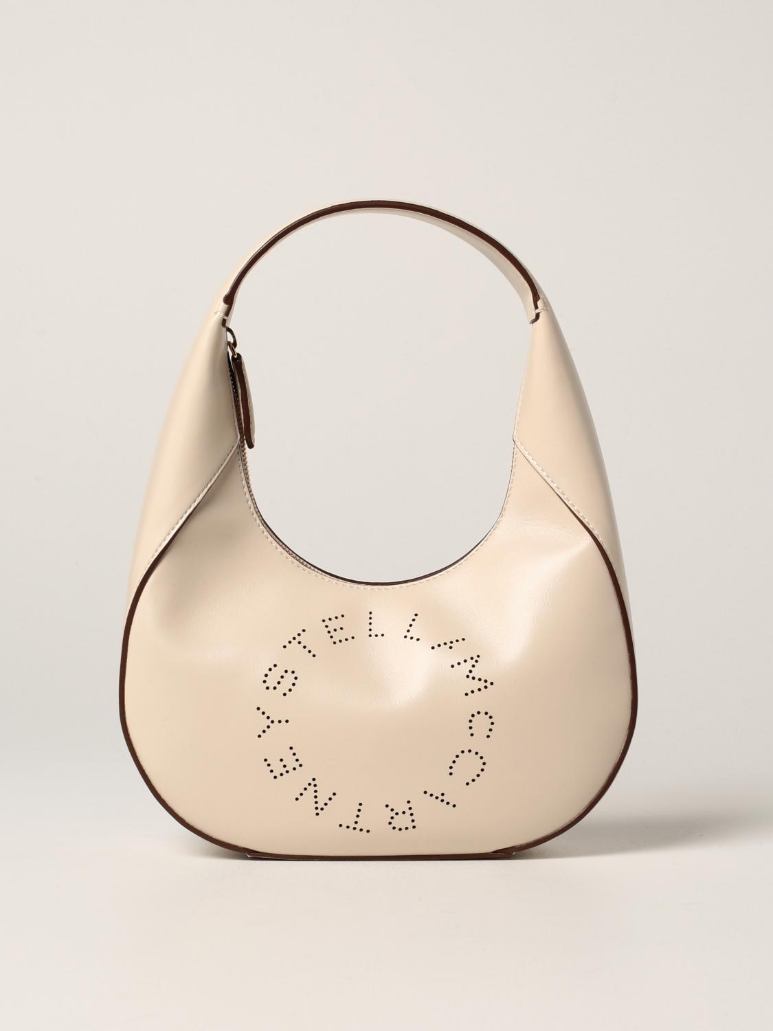 STELLA MCCARTNEY: Borsa a spalla con logo traforato - Bianco | Borsa A Spalla  Stella Mccartney 700269W8542 GIGLIO.COM