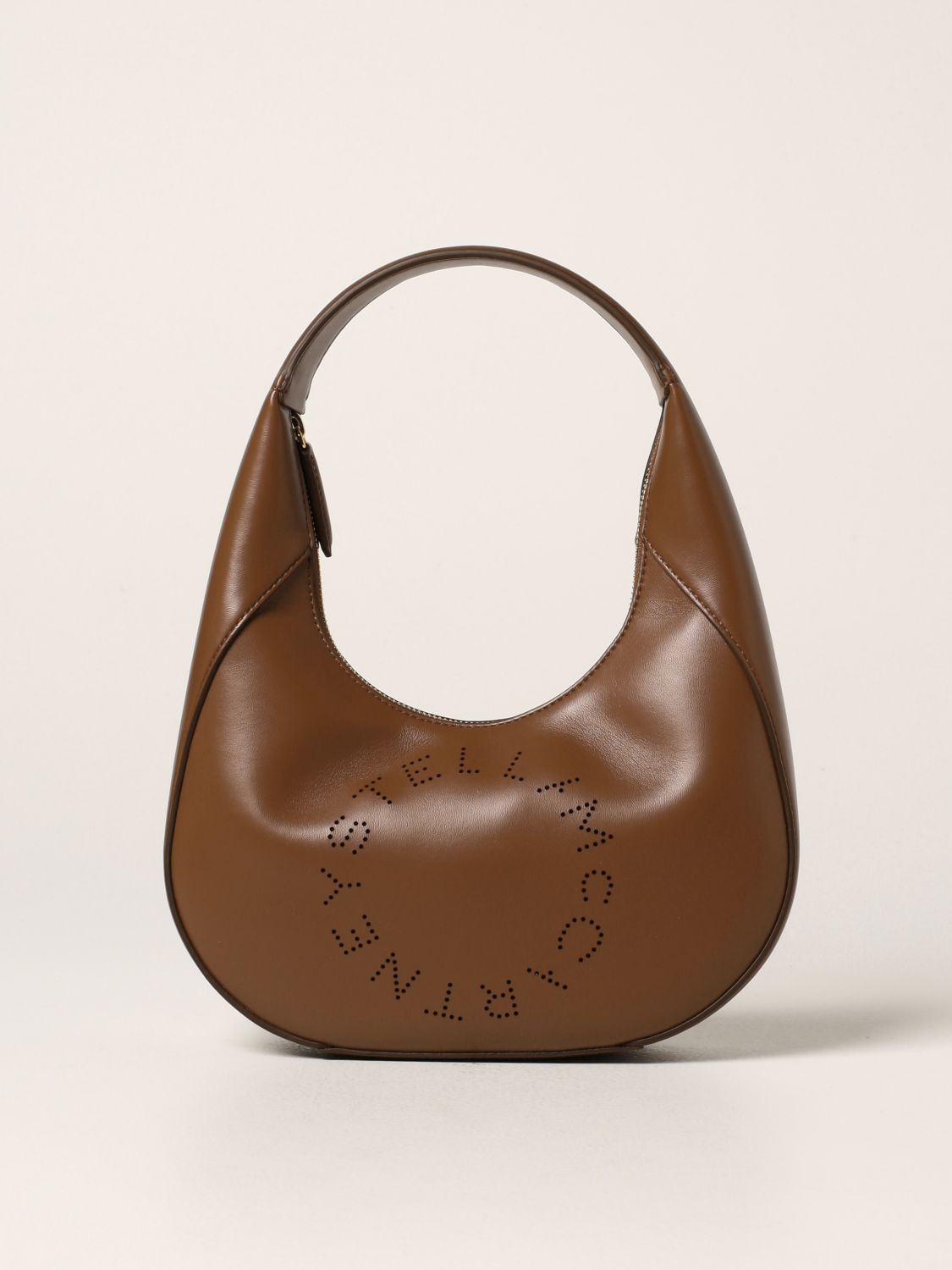 Stella McCartney Women's Linea Logo Vegan Leather Shoulder Bag - Camel
