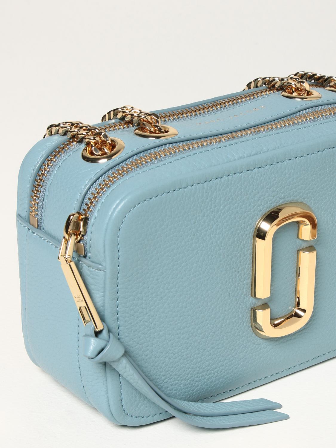 MARC JACOBS The Glam Shot 21 leather bag Blue Crossbody Bags Marc