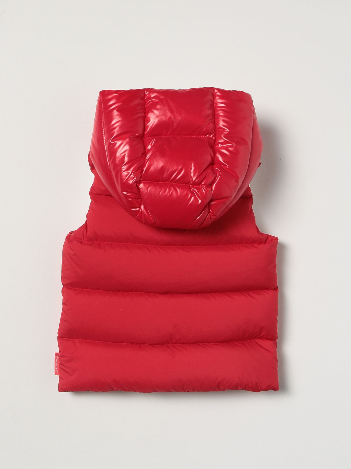 red moncler vest with hood