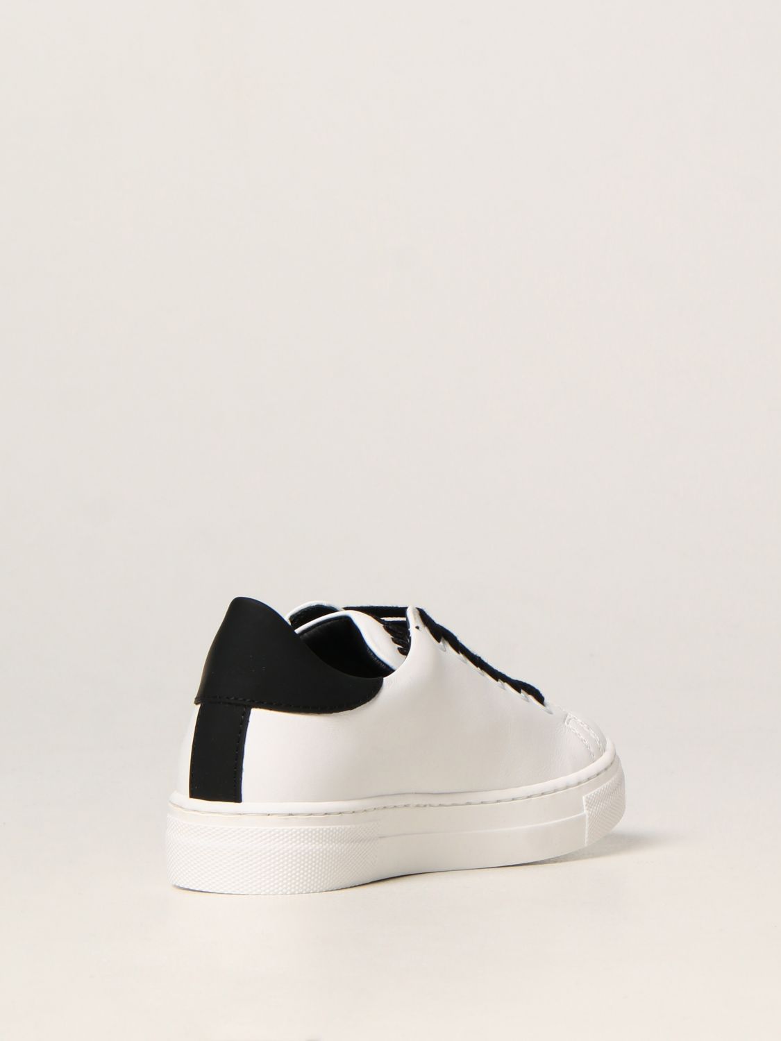 Shoes Moschino Kid: Moschino Kid leather trainers black 3