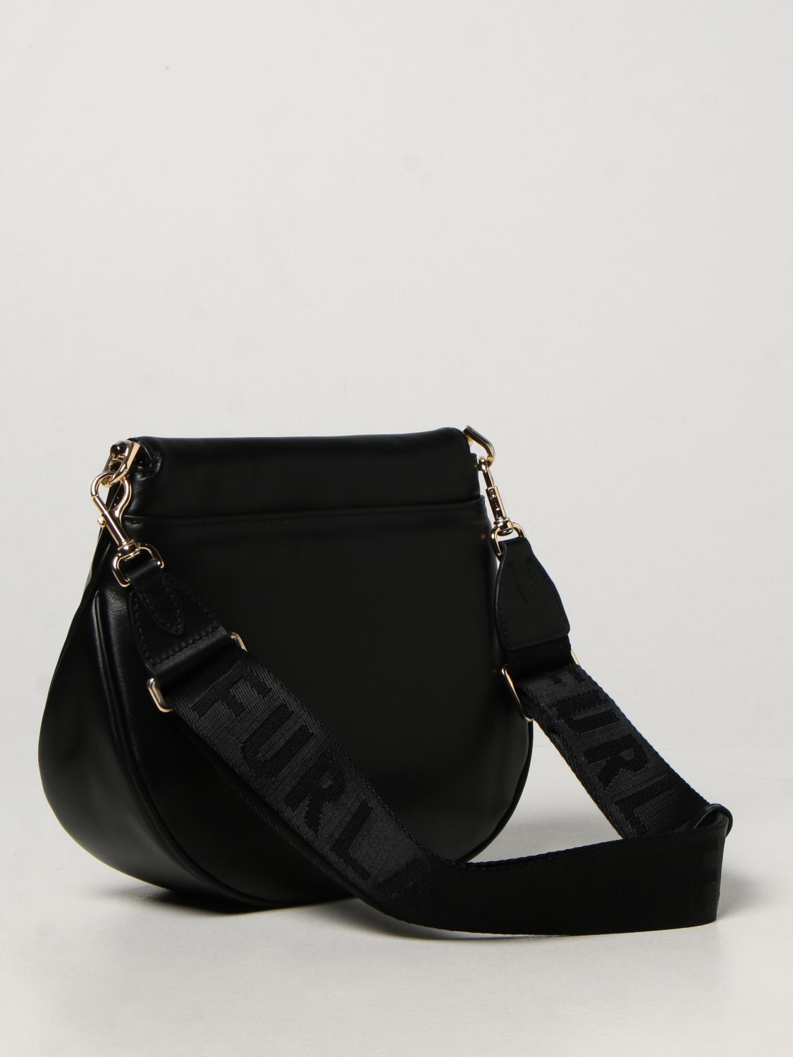 FURLA Jewelery bag S in leather Black Furla crossbody bags