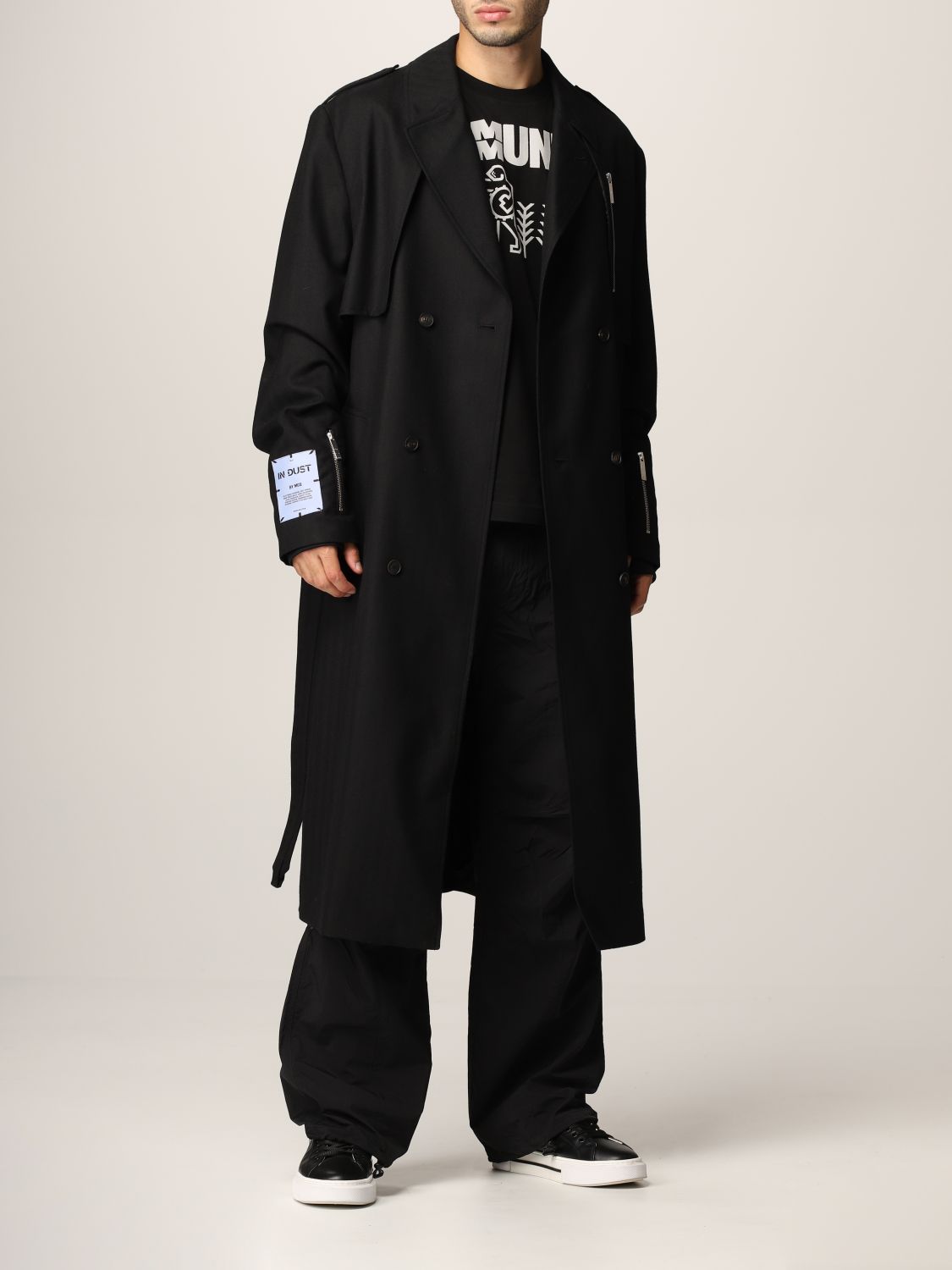Trench coat Mcq: Icon In Dust trench coat by McQ in gabardine black 2