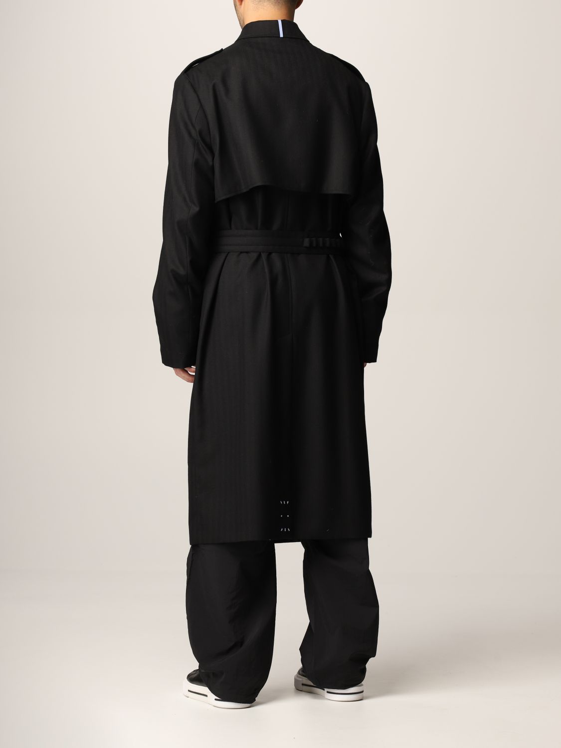 Trench coat Mcq: Icon In Dust trench coat by McQ in gabardine black 3