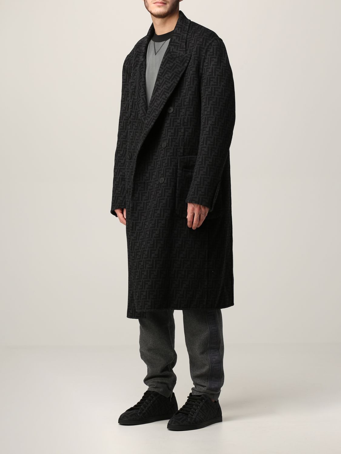 Пальто Fendi: Пальто Мужское Fendi черный 4