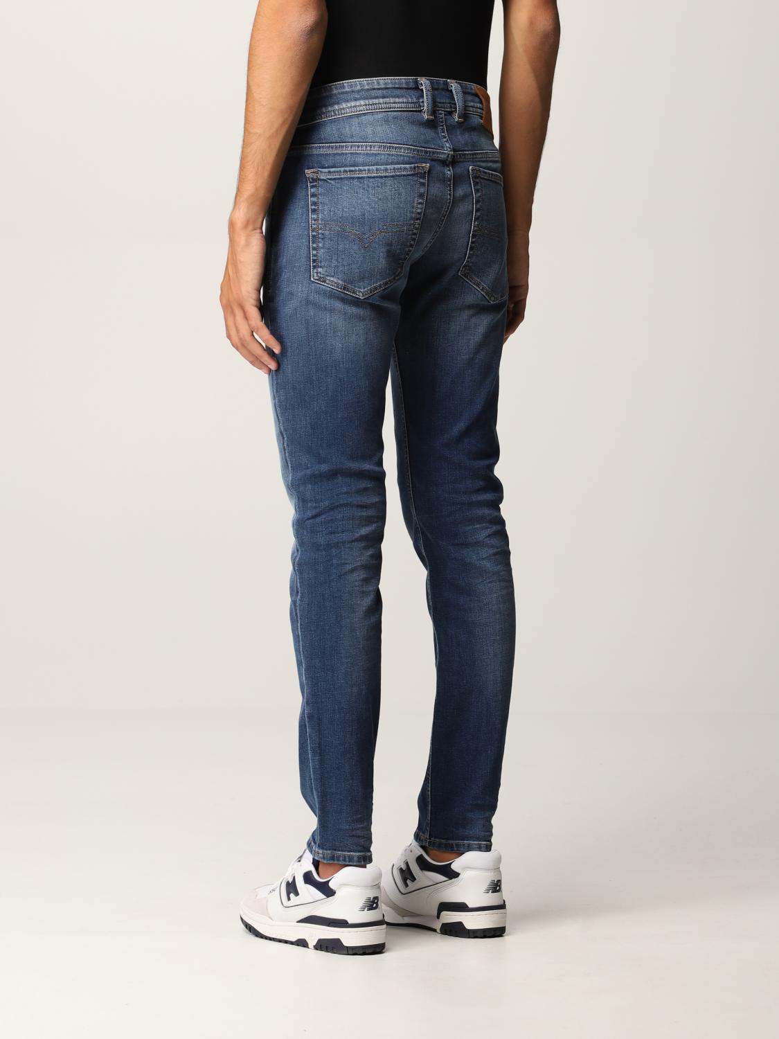DIESEL 5pocket jeans in washed denim Blue Diesel jeans 00SWJE