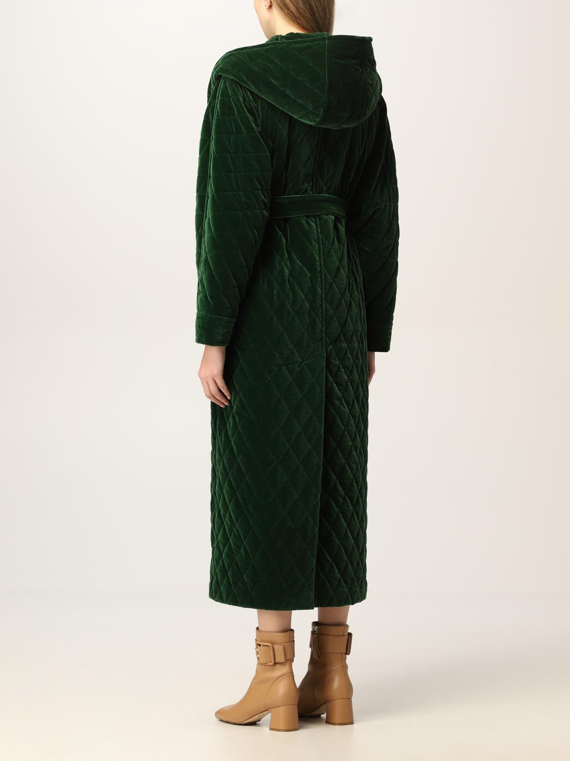 Max mara discount green velvet coat