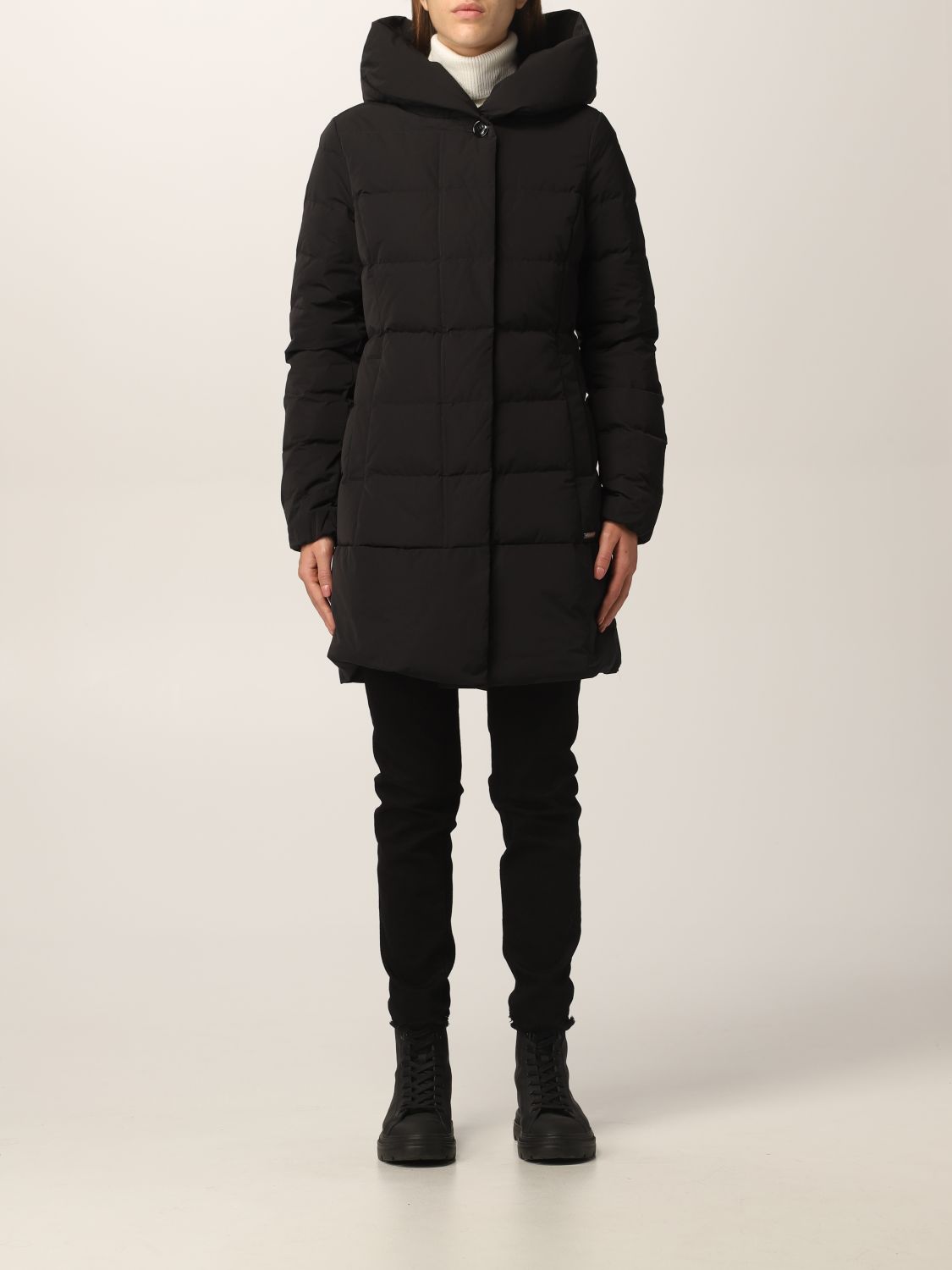 WOOLRICH: Coat women | Jacket Woolrich Women Black | Jacket Woolrich ...