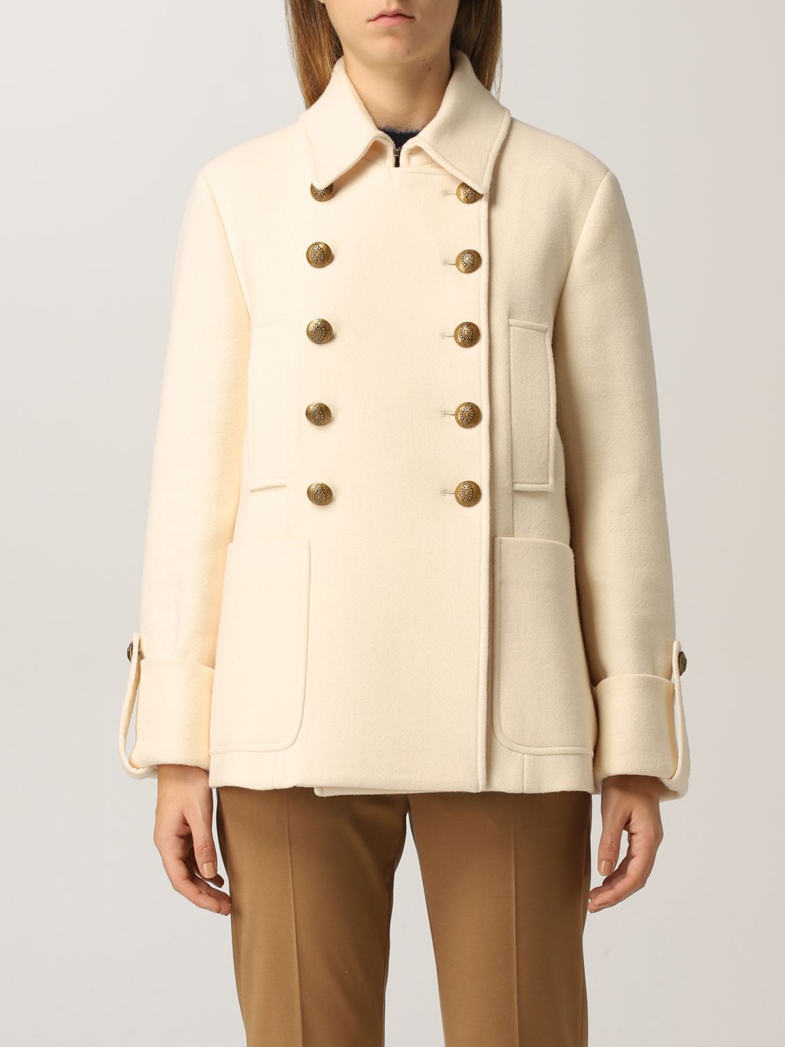 coat for woman - Yellow Cream DJ408WF0164 online on GIGLIO.COM