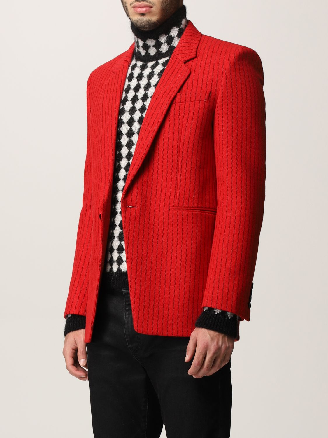 SAINT LAURENT: blazer for man - Red | Saint Laurent blazer 660071 Y2D20 ...