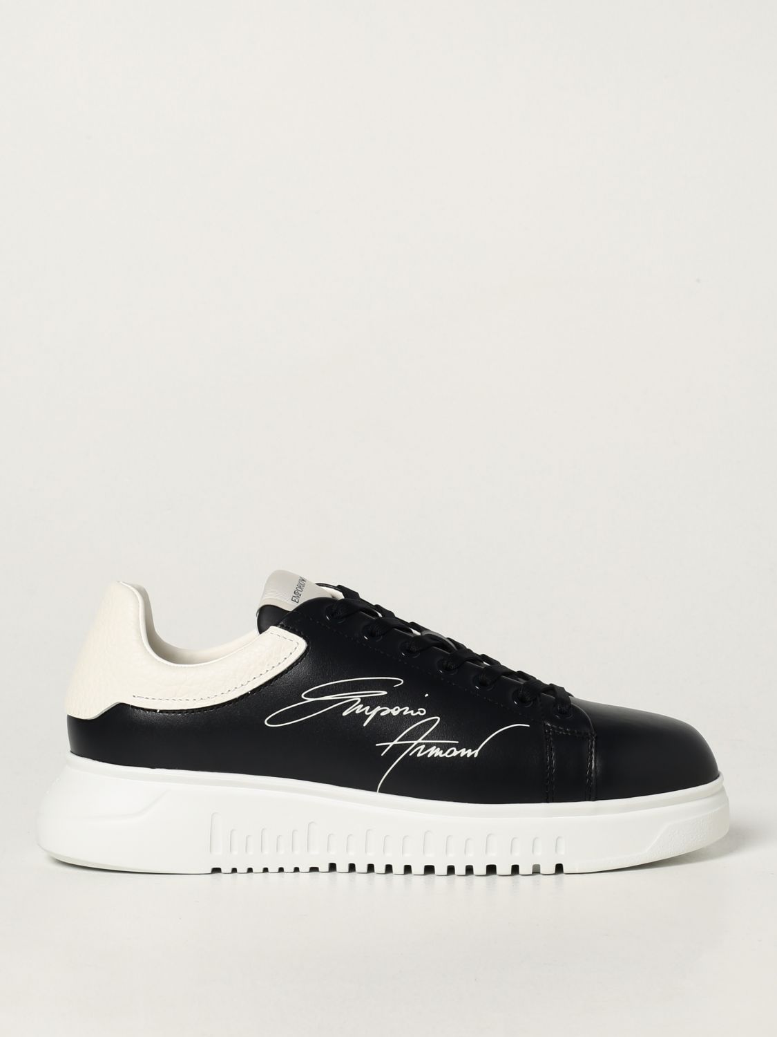 Sneakers Emporio Armani in pelle vera con logo signature