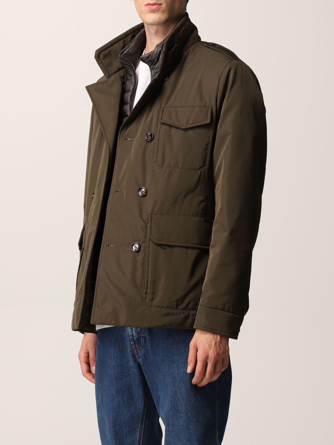 MOORER: BOERI-WCO jacket in cotton blend - Brown | Moorer jacket ...