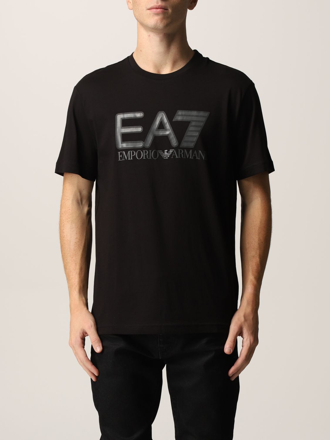 EA7: t-shirt for man - Black | Ea7 t-shirt 6KPT81 PJM9Z online on ...