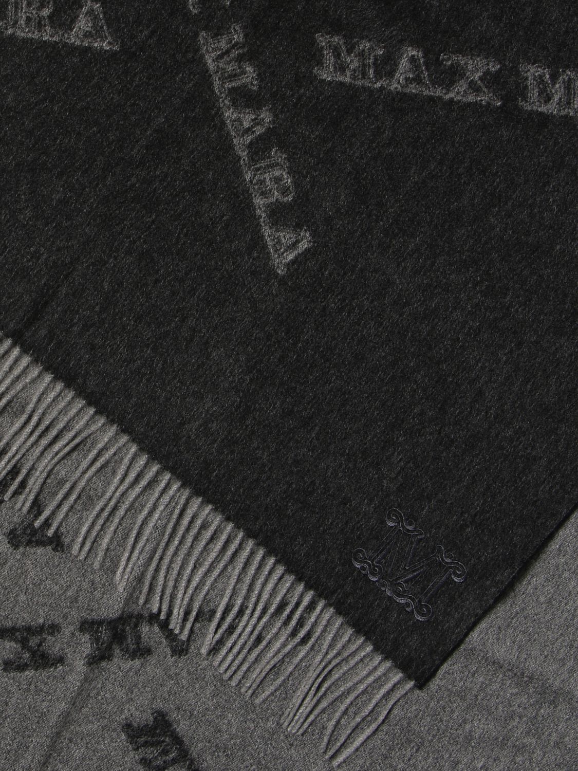 Scarf Max Mara: Max Mara scarf with all over logo grey 3