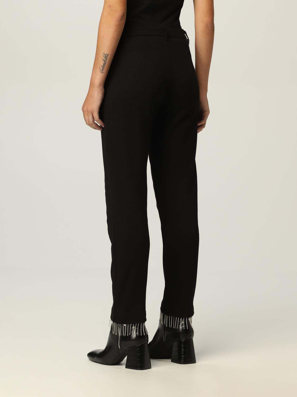 GAËLLE PARIS: Pantalone in cotone con frange - Nero | Pantalone Gaëlle  Paris GBDSPA10783 GIGLIO.COM