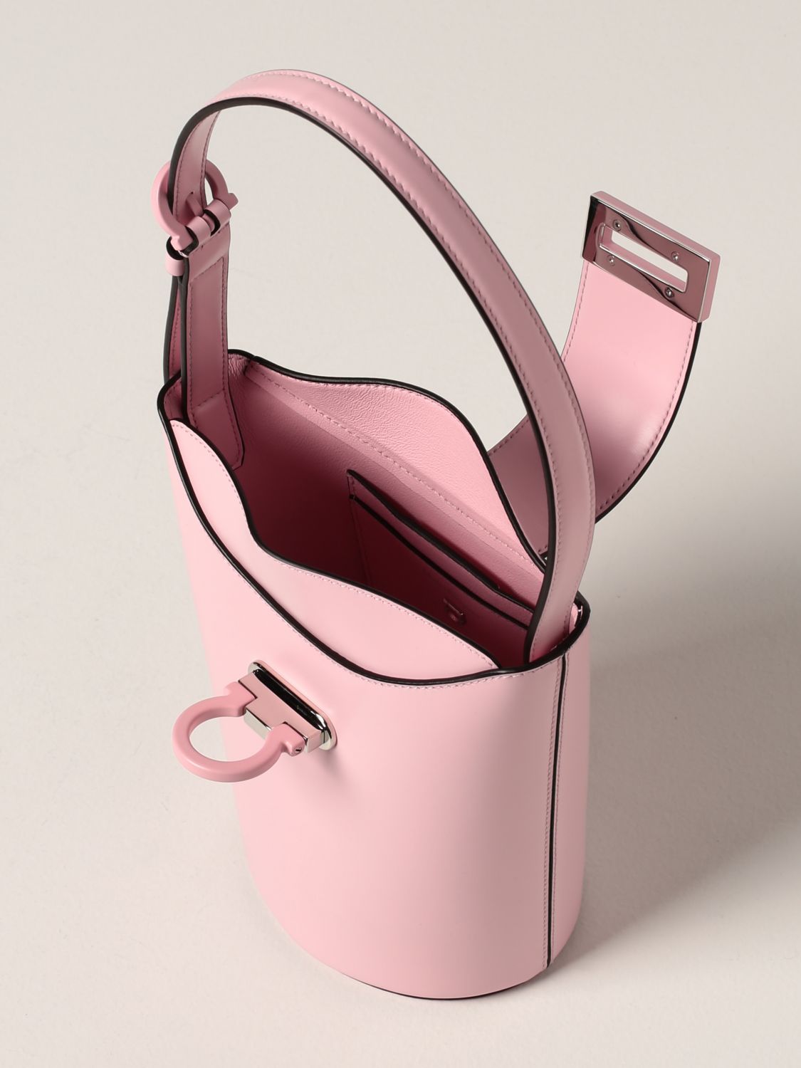 Shoulder bag Salvatore Ferragamo: Salvatore Ferragamo Trifolio bag in leather pink 5