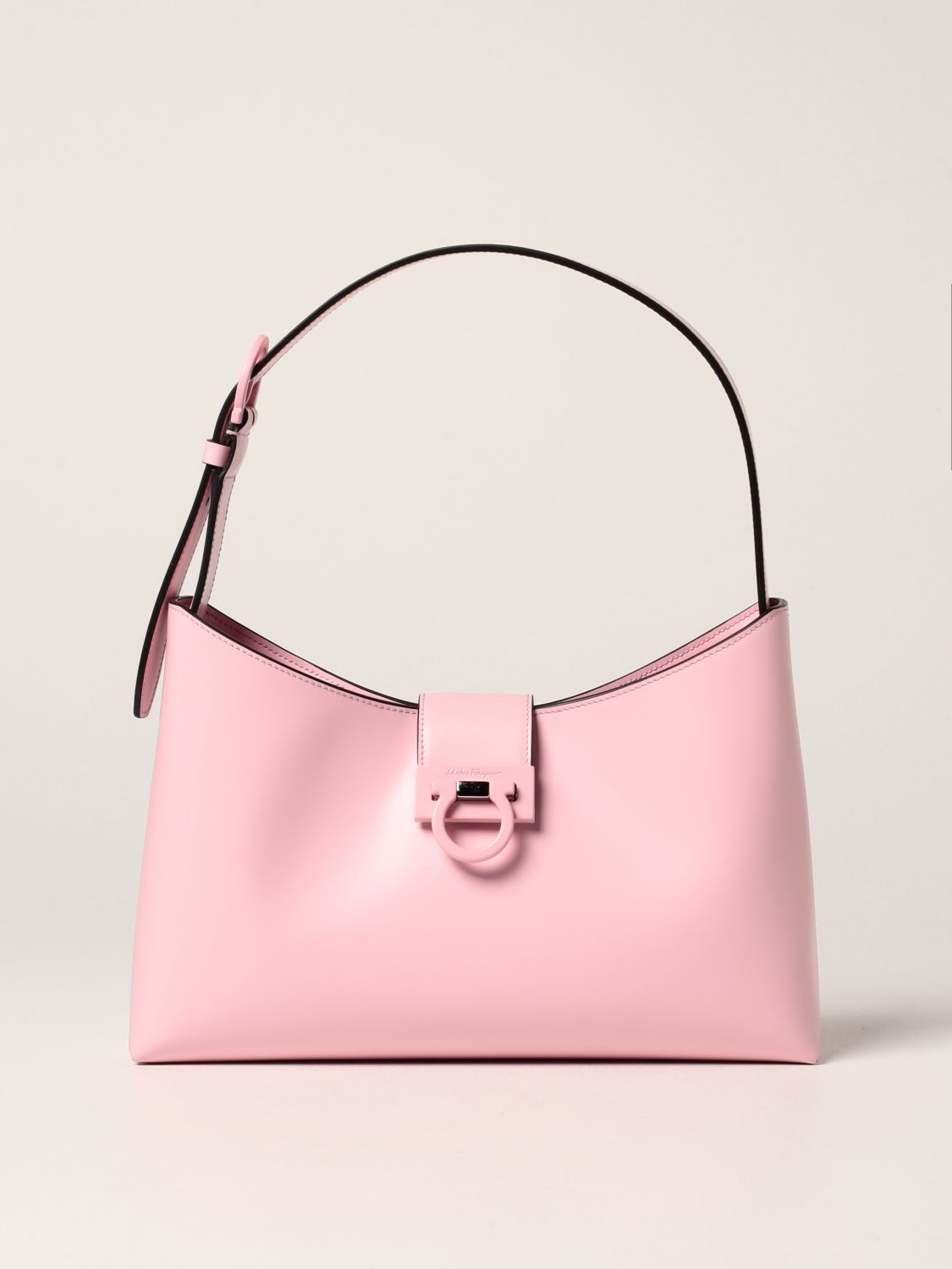 Shoulder bag Salvatore Ferragamo: Salvatore Ferragamo Trifolio shoulder bag in leather pink 1